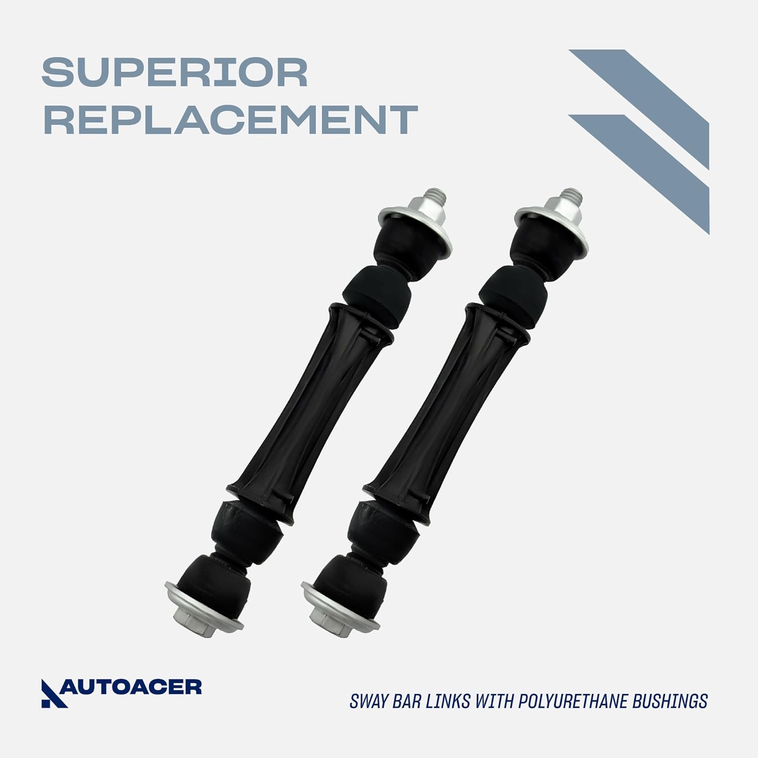 2 Pcs Stabilizer Sway Bar Link Kit with Polyurethane Bushes Left & Right) for Escalade/ECV, Avalanche, Silverado, Suburban 1500, Tahoe, Blazer, Sierra 1500, Yukon, Frontier