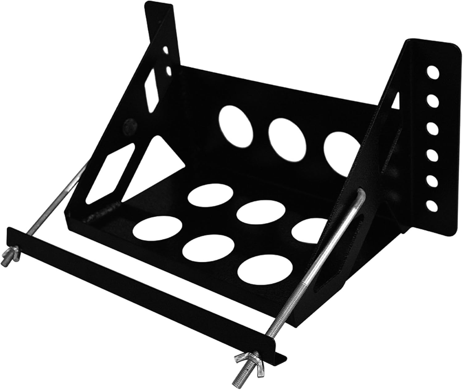 Heavy Duty Steel Battery Mounting Box Bolt Style Automobiles Battery Tray Metal Battery Mounting Bracket Kit Suitable for Boat Trucks Cars Rv Trailer Fits up to 10.63"×7.06"×7.5" Battery