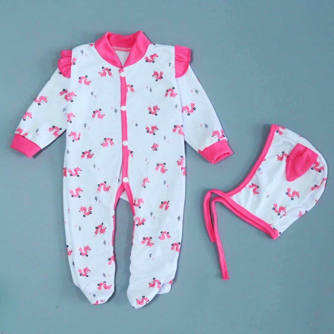 MAIHAO Reborn Baby Dolls Clothes Little Fox Outfit for 17-24 Inch Reborn Newborn Baby Dolls Clothes Accessories with Hat Baby Clothing 2pcs Set - Image 2