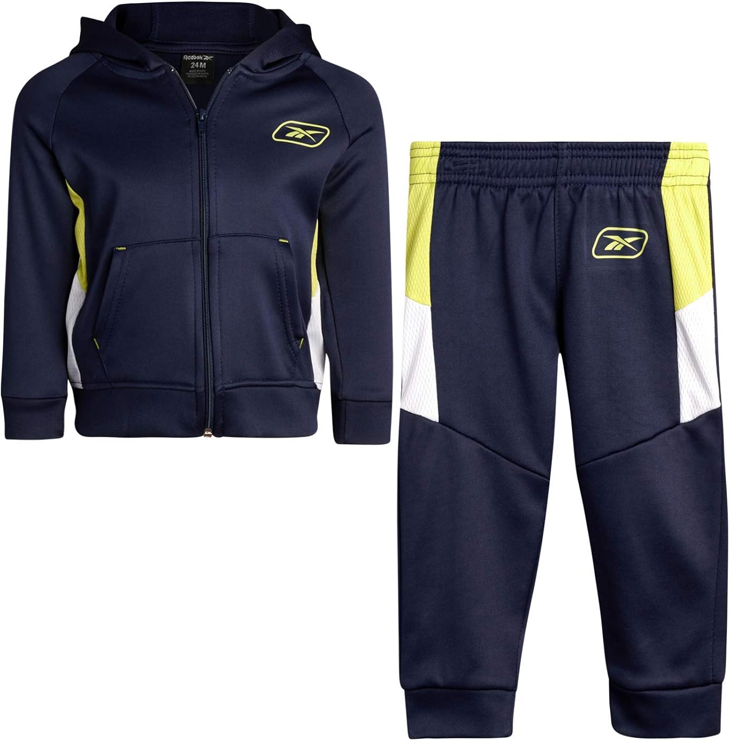 Reebok Little Boys 2Piece Athletic Tricot Tracksuit Set with Zip Up
