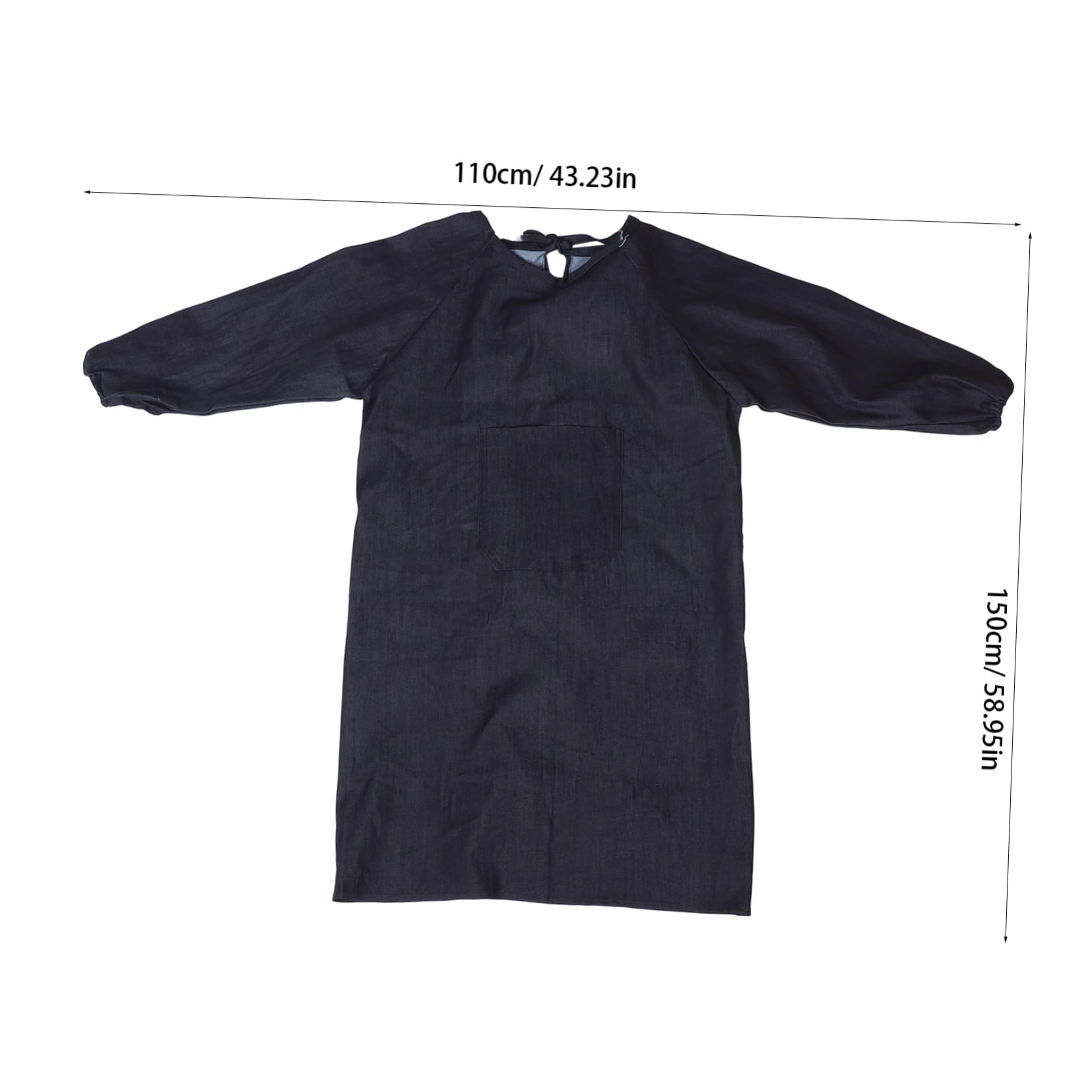 Delantal De Trabajo Antimanchas y Reversible De Manga Larga, Talla Grande, Tejido Grueso Resistente Para Protección Laboral, Con Bolsillos Multifuncionales, Uso Industrial y Cocina, 1 Unidad
