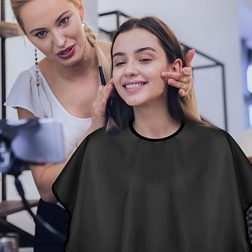 Miniatura 5 de 3 piezas de capas de maquillaje, baberos de maquillaje para salón de belleza, delantal ligero para barba, peinado, capas de tinte para el cabello,
