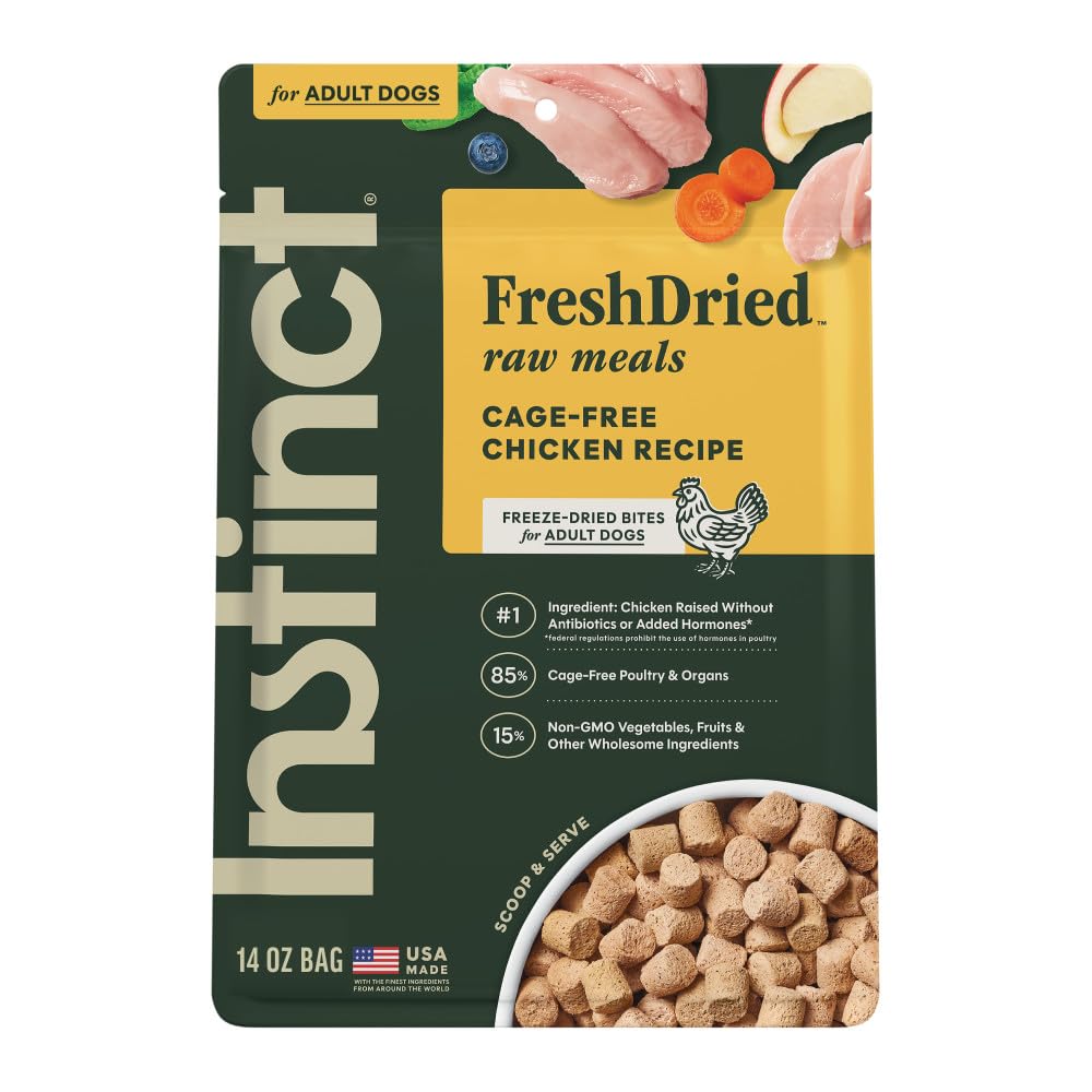 Instinct Freeze Dried Raw Meals, Natural Dry Dog Food, Grain Free - Cage Free Chicken, 14 oz. Bag