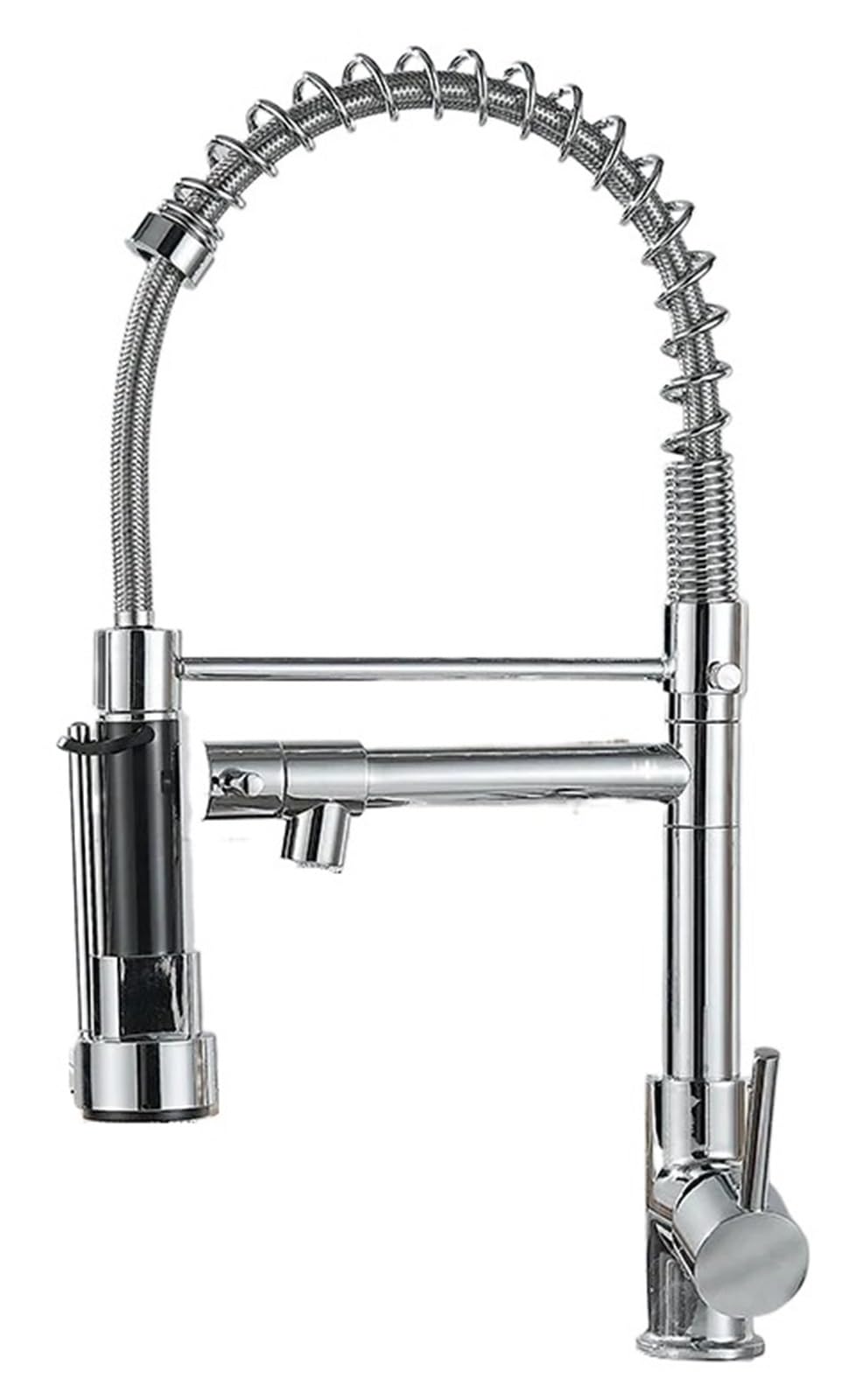 Robinet de cuisine avec buse extractible chaude et froide orientable