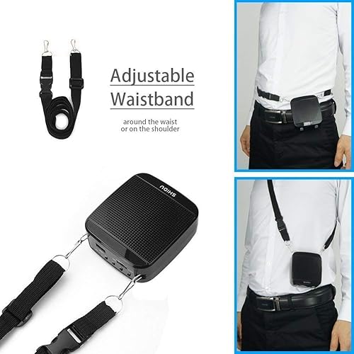 Miniatura 5 de Amplificador de voz portátil SHIDU S512 amplificador de voz con micrófono con cable de 15 W, mini altavoz personal para profesores, ancianos, canto,