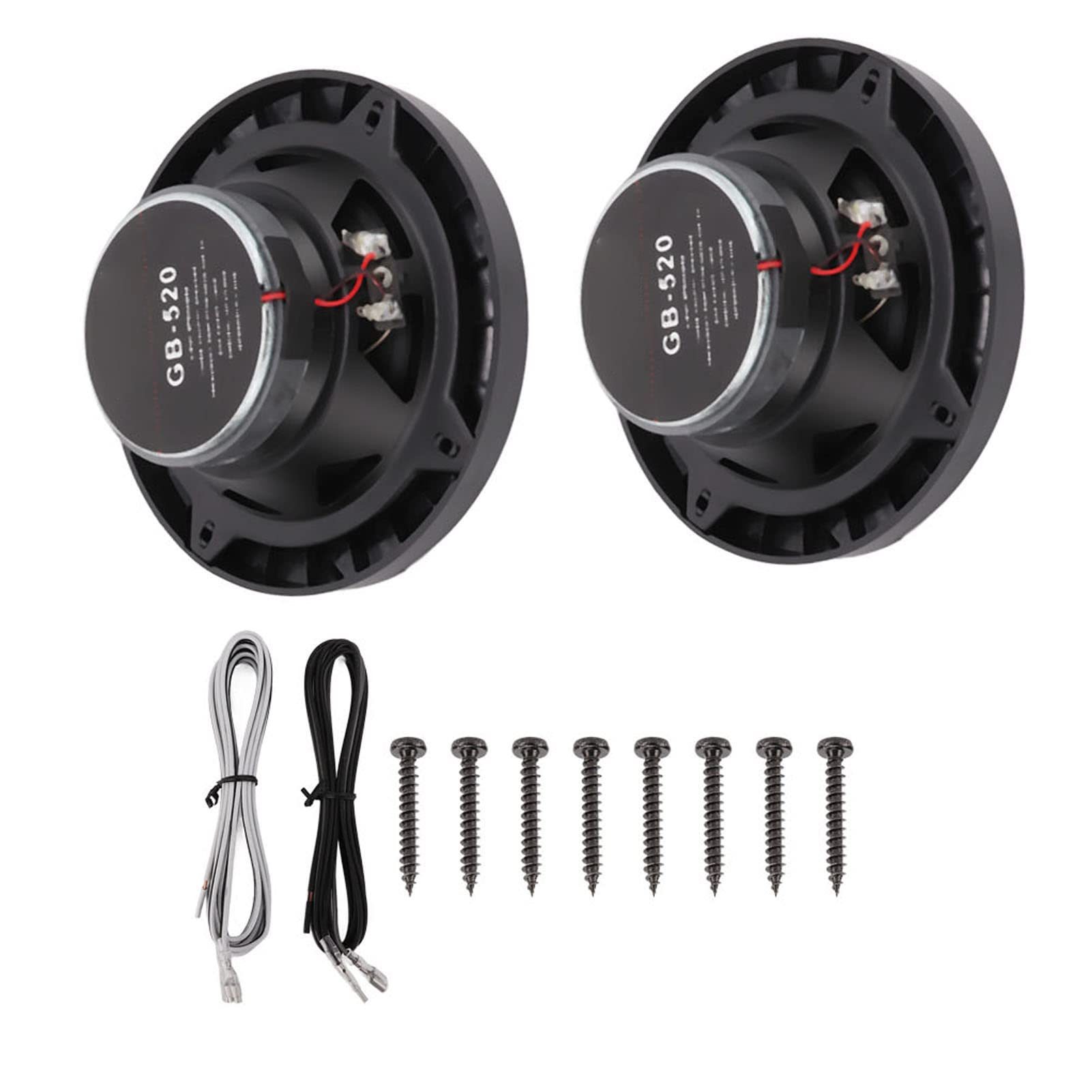 Tweeter de audio para automóvil, 1 par de altavoces estéreo para automóvil de 5 pulgadas Tweeter de cúpula universal 4Ω Altavoces para sistema de audio para automóvil