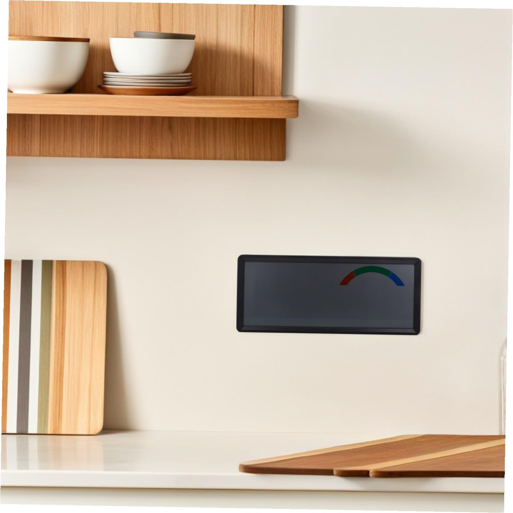 Mikikit Reloj Digital de Pared con Pantalla LCD Grande de Termohigrómetro Integrado con Alarma Temperatura Humedad Fecha y Día Multifuncional para Sala y Escritorio