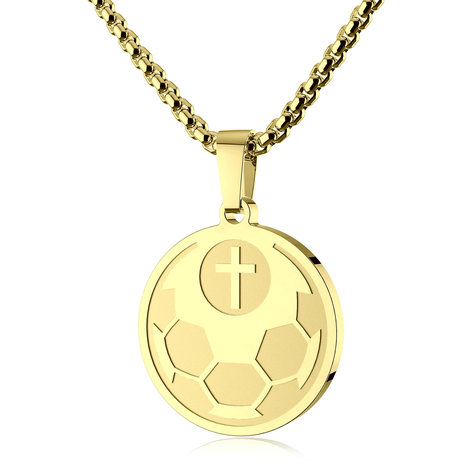 seensea Sports Pendant Necklace Baseball Volleyball Football Basketball Soccer Inspirational Cross Necklaces Bible Verse Luke 1:37 Christian Gift for