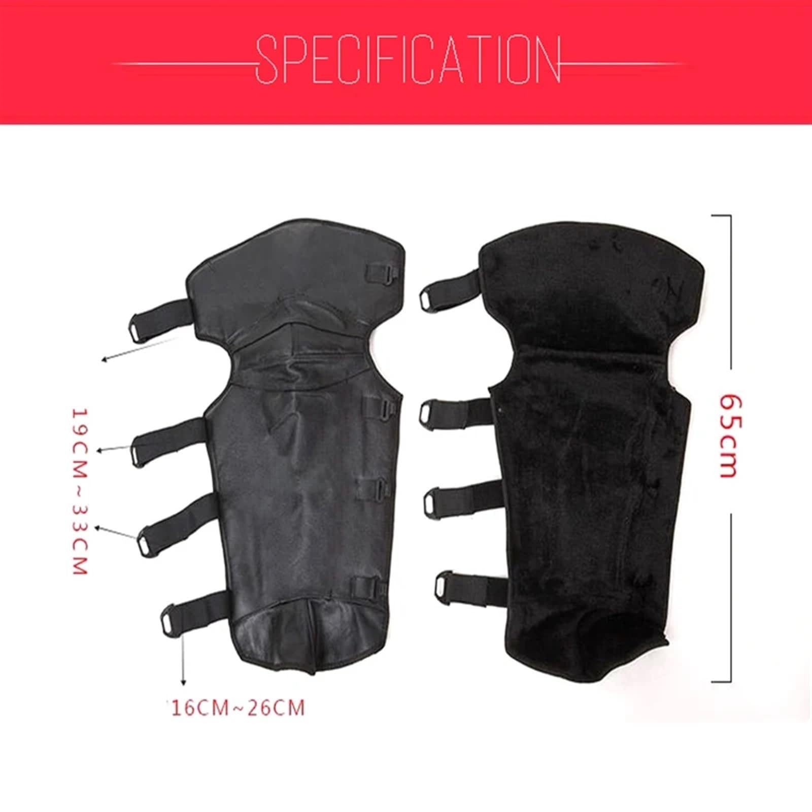 Ginocchiere Protettive Invernali Ginocchiere lunghe in pelle di vitello for moto impermeabili invernali Protezione for pattinaggio su ghiaccio calde antivento Per L'inverno