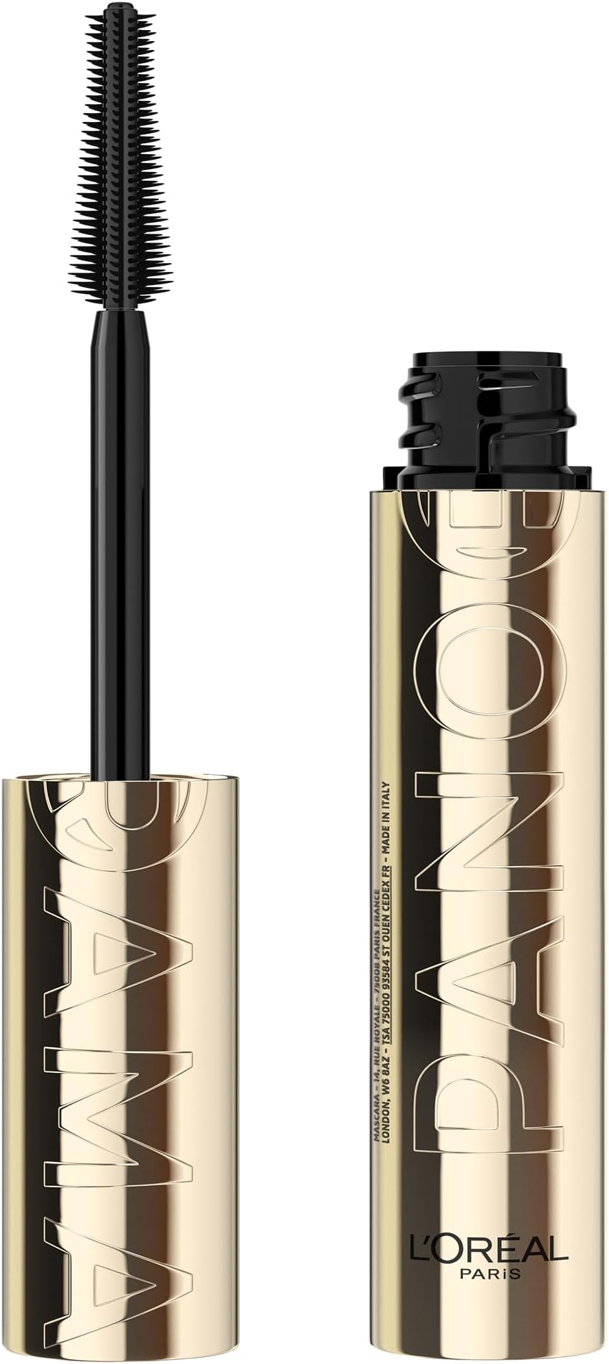 Voluminous Panorama Mascara, Volumizing and Lengthening Mascara, Washable Longwear and Smudge Resistant Make Up, Blackest Black, 0.33 Fl Oz