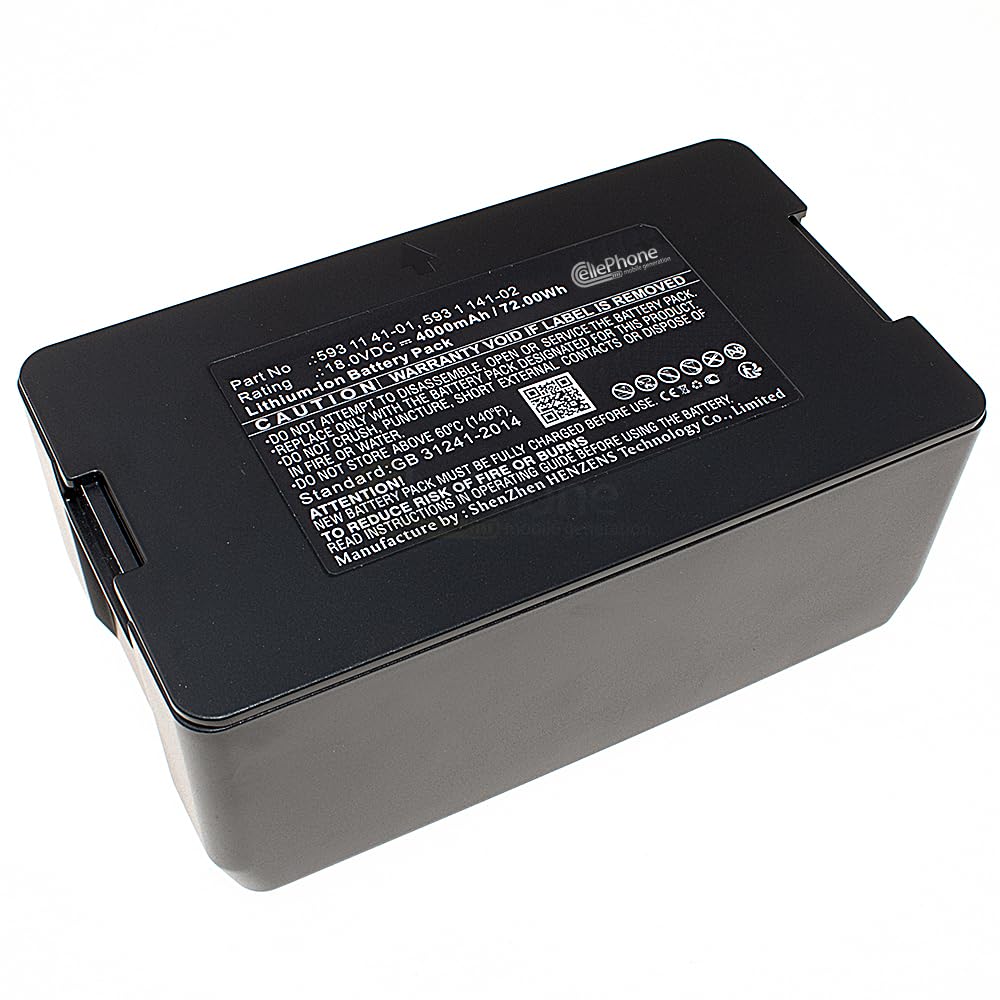 batteria Li-Ion compatibile con Husqvarna Automower 320 330X 420 520 (ricambio per 593 11 41-01) - 4000mAh / 18V