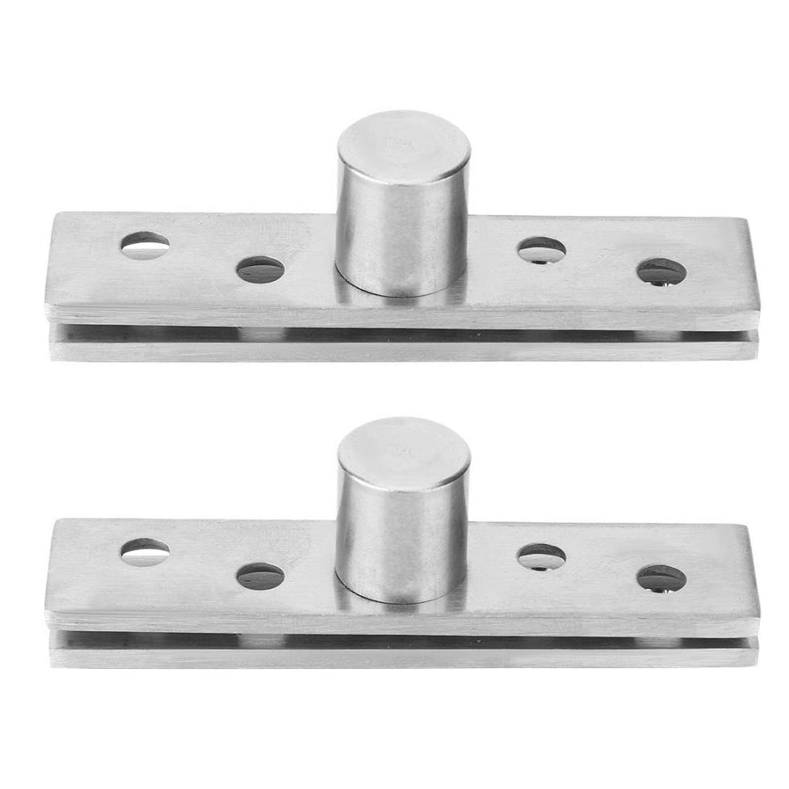 Shundeed Central Pivot 2Pcs 360 Degree Rotating Door Hinge ，Diy Stainless Steel Rotary Pivot Hinges， 75Mm Long Furniture Hinge Locator(Central Pivot)