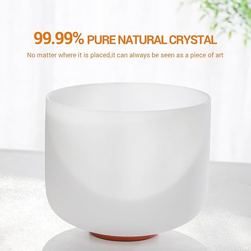 Miniatura 41 de SOLSHINE Juego de 7 cuencos de cristal de 6 a 12 pulgadas para curación de sonido con 2 fundas de carring gratis, mazo de cristal y reparador de 7