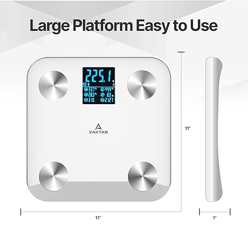 Miniatura 4 de Báscula para peso corporal, IMC, grasa corporal, masa muscular, peso del agua, báscula digital de baño, báscula de peso con grasa corporal y