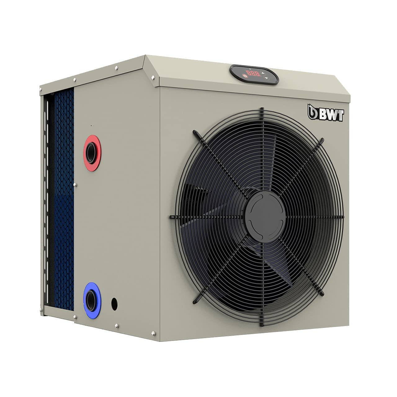BWT Minibomba de Calor para calefacción, Potencia máxima de 3,5 kW, Ideal para Piscinas elevadas y jacuzzis de Entre 2 y 15 m³, conexión a la Corriente doméstica | Para piscinas de hasta 15 m³, ahorro de energía, fácil instalación