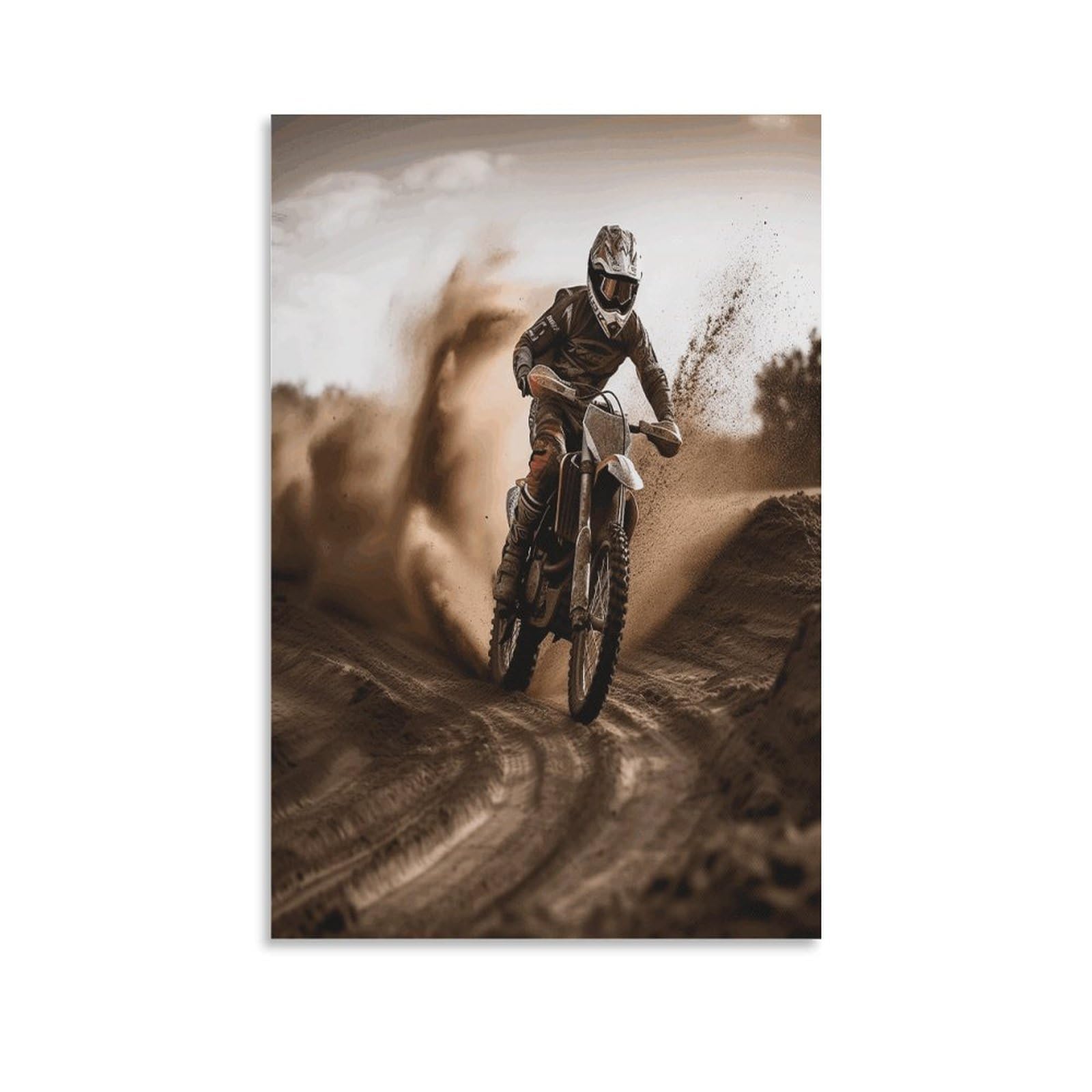 VstaDank Motocross Canvas Wall Art on Canvas Prints Artwork Exquisite Decor Artwork Hang Wall Picture Hangable Decor Painting Picture Printed Poster Art for Home Decor 20x30inch(50x75cm)