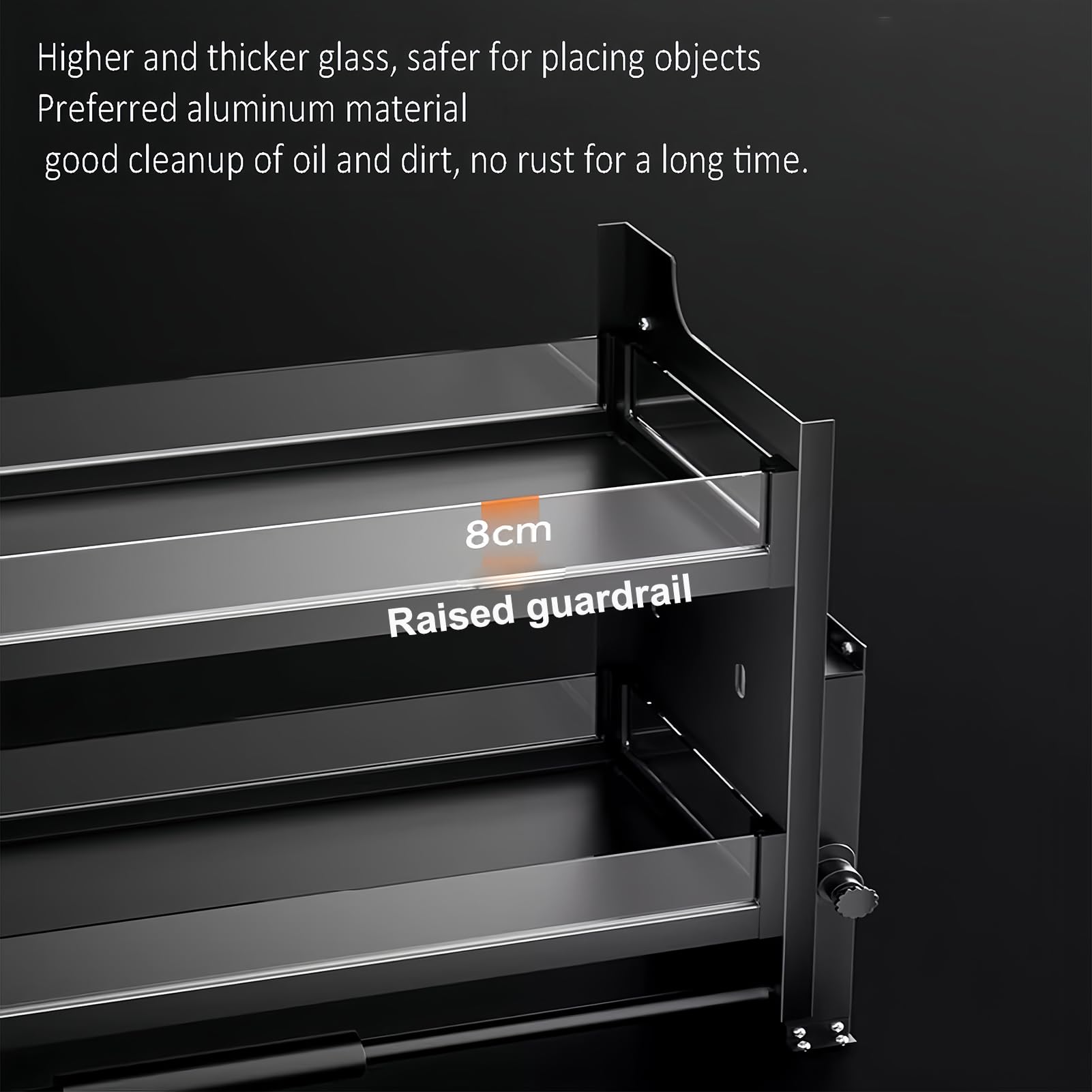 Organizador de gabinete extraíble, cesta de elevación de cocina para almacenamiento de armario de pared superior, ideal para organización de cocina, bar y cafetería