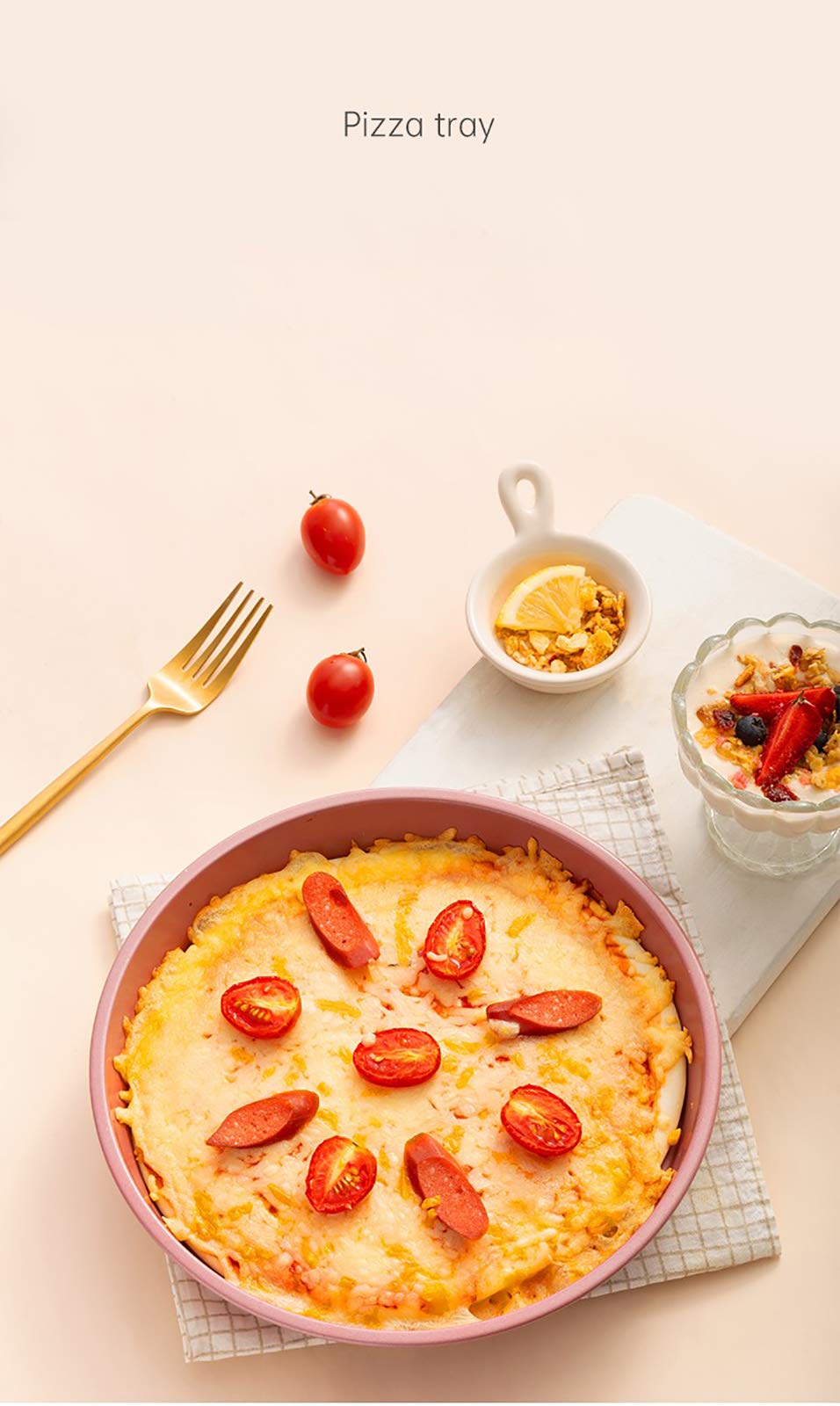 Set di teglie da forno antiaderenti, a doppio strato, per forni e microonde, perfetto per gli amanti della cottura, set di teglie resistenti per torte, ideale per biscotti e pasticcini