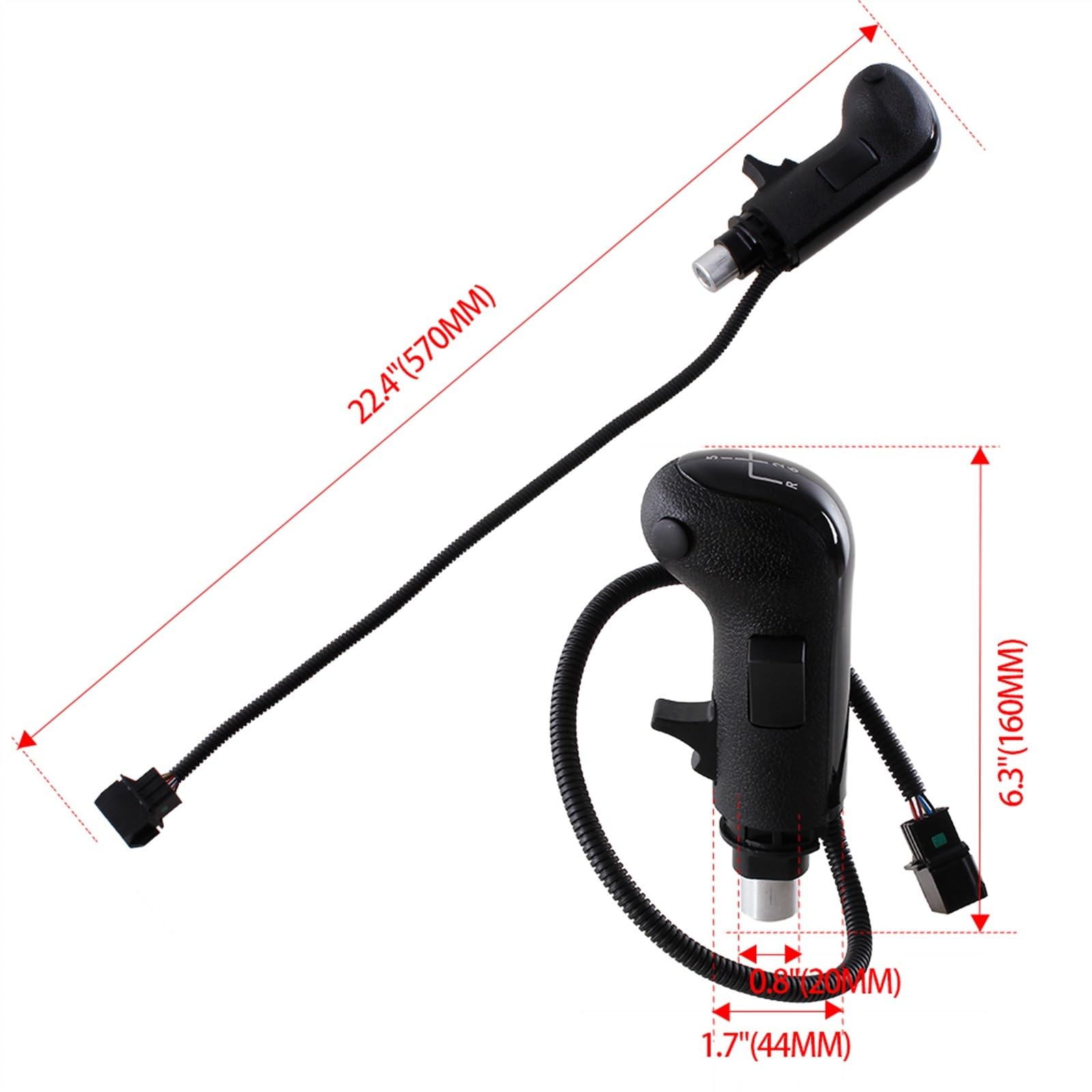 Pomello Leva Cambio Stick Compatibile con Man per TGA TGS 6 Pin 8 velocità + R Camion Leva del Cambio Elettrica Pomello del Cambio Coperchio del Cappuccio Leva del Cambio