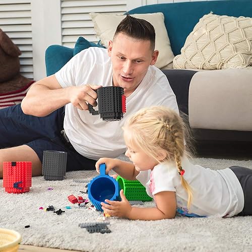 Miniatura 6 de Taza con diseño de bloques de construcción con 3 paquetes de bloques para armar tu mismo regalo ideal diversión de fiesta de niños, navidad,