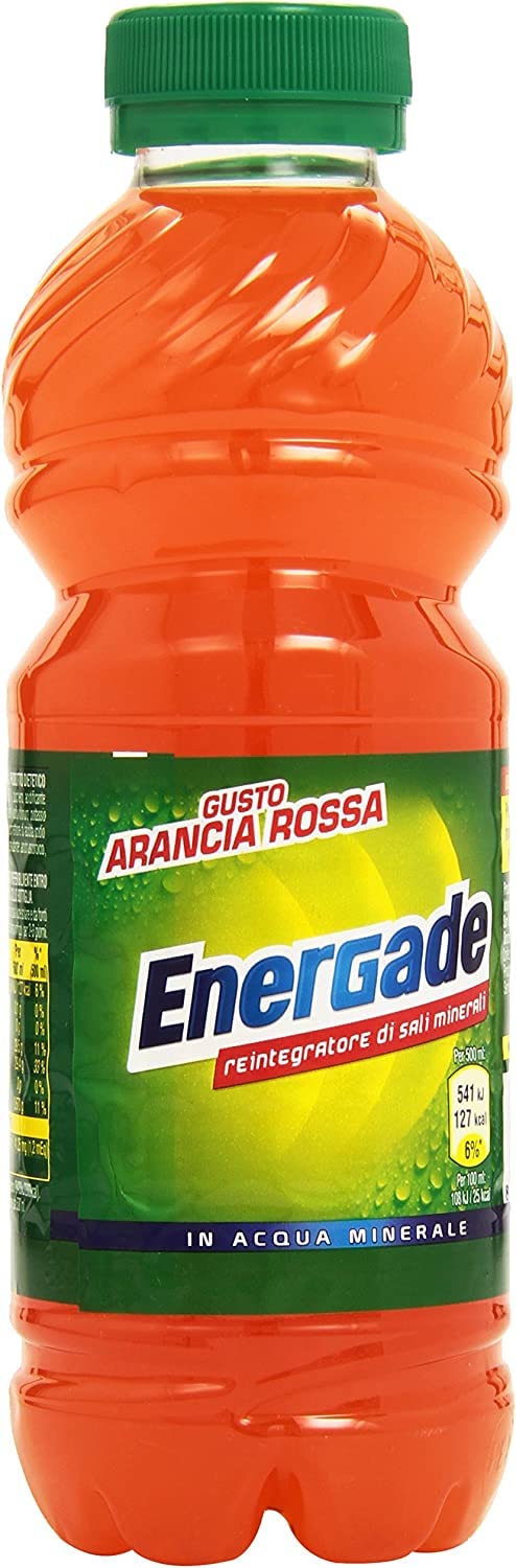 Energade Arancia Rossa Bevanda Energtica - Bebidas energéticas (24 unidades, 0,5 l), color rojo y naranja