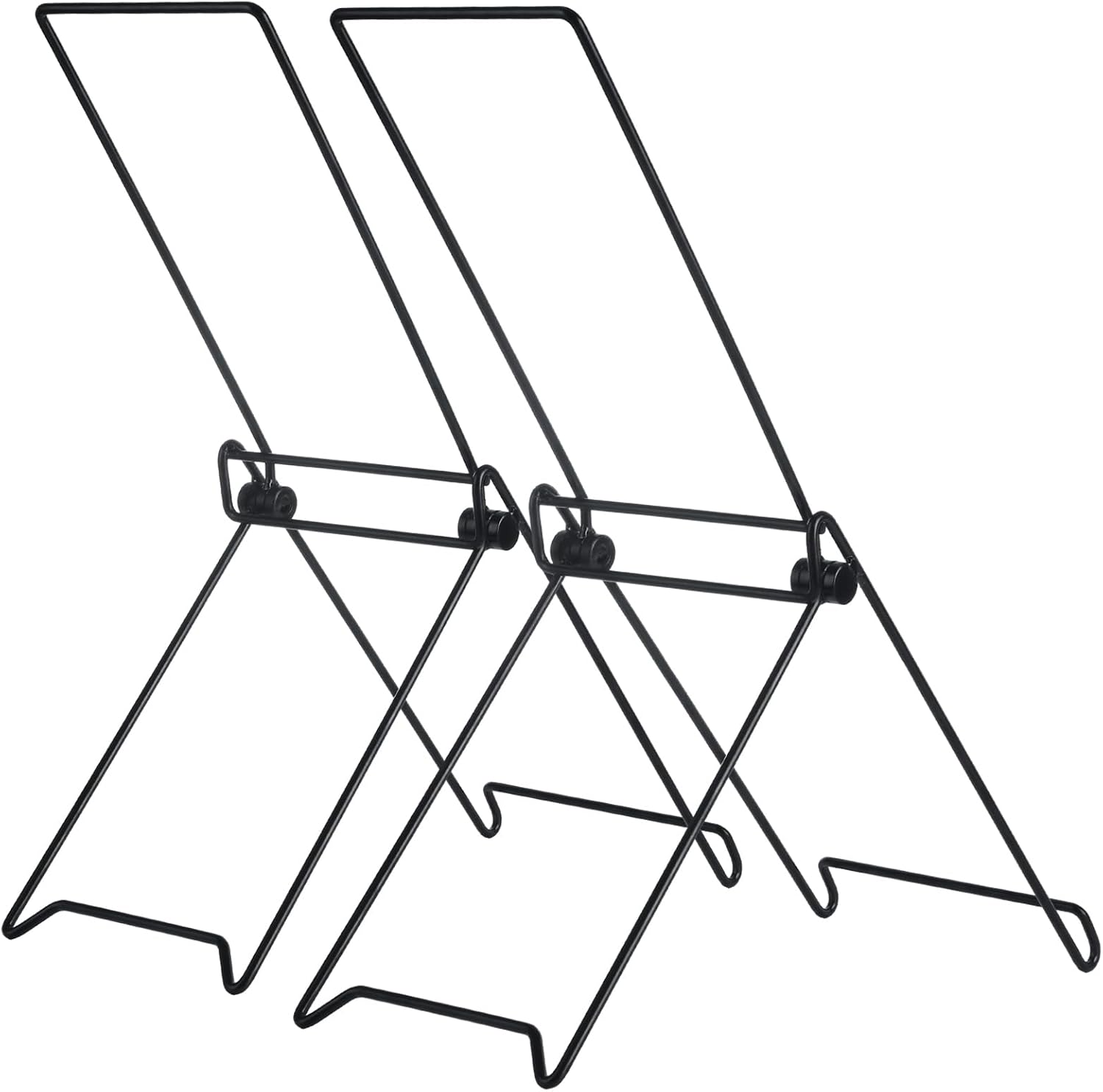 STARVAST 2PCS Solar Panel Stand, Black carbon steel Folding Solar Panel Stand, No Fixed Installation Required Sturdy and Lightweight Suitable for Less Than 0.7 Inches Thick