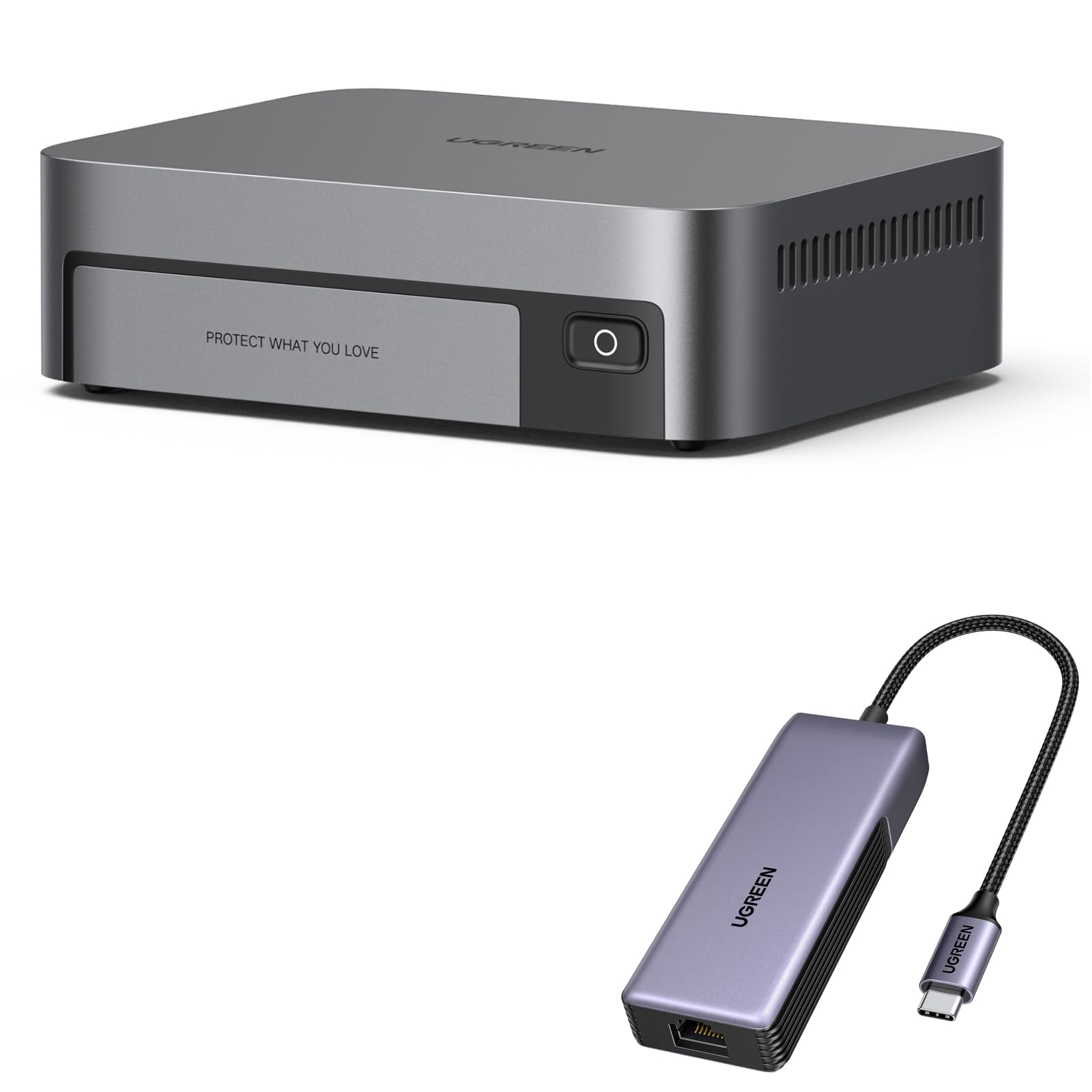 UGREEN NASync DXP480T Plus 4-Bay All-Flash NAS mit 5Gbps USB C LAN Adapter (Diskless)
