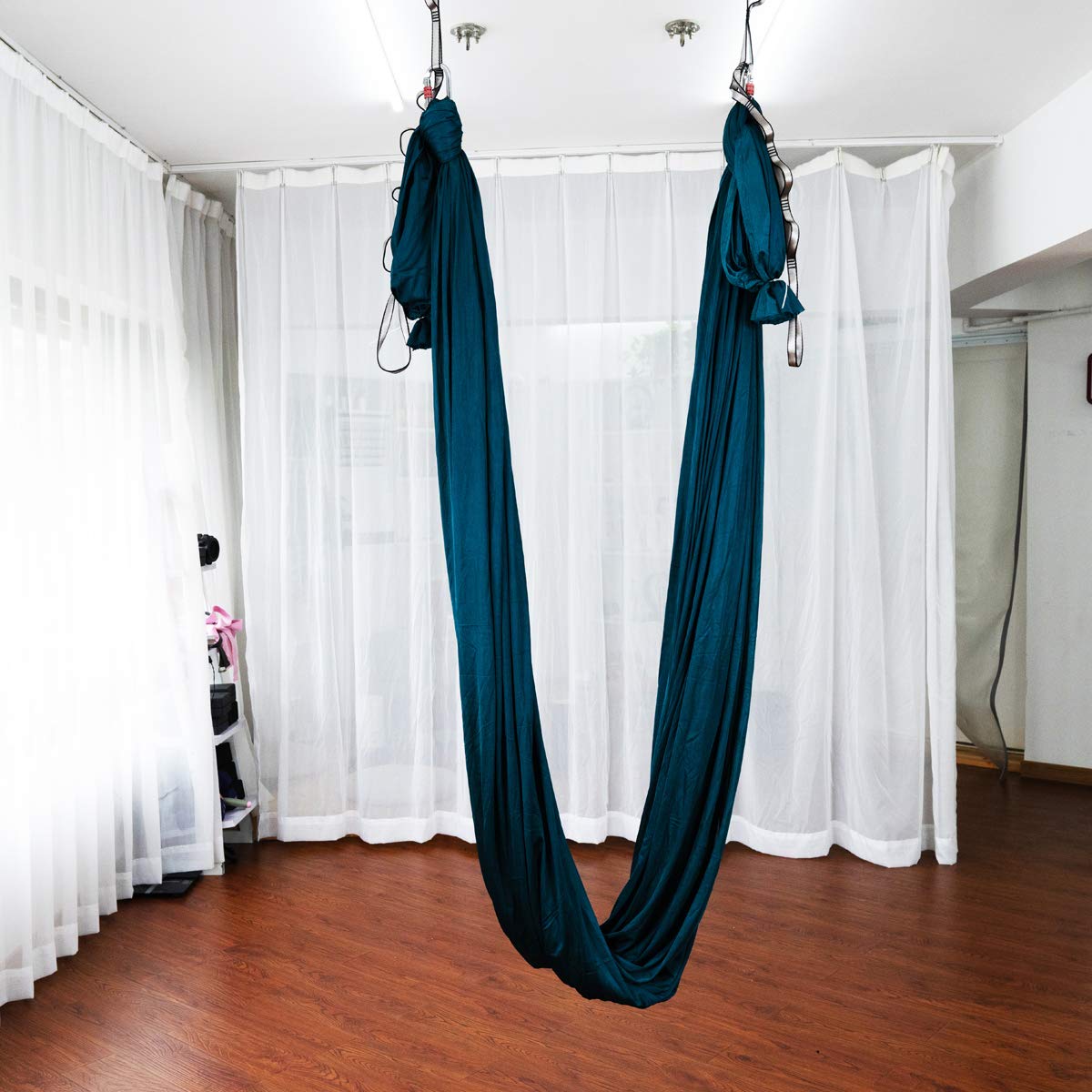 Gaorui Hamac de yoga aérien en soie – Kit de balançoire de yoga anti-gravité amélioré pour équilibre, flexibilité et exercices d'inversion