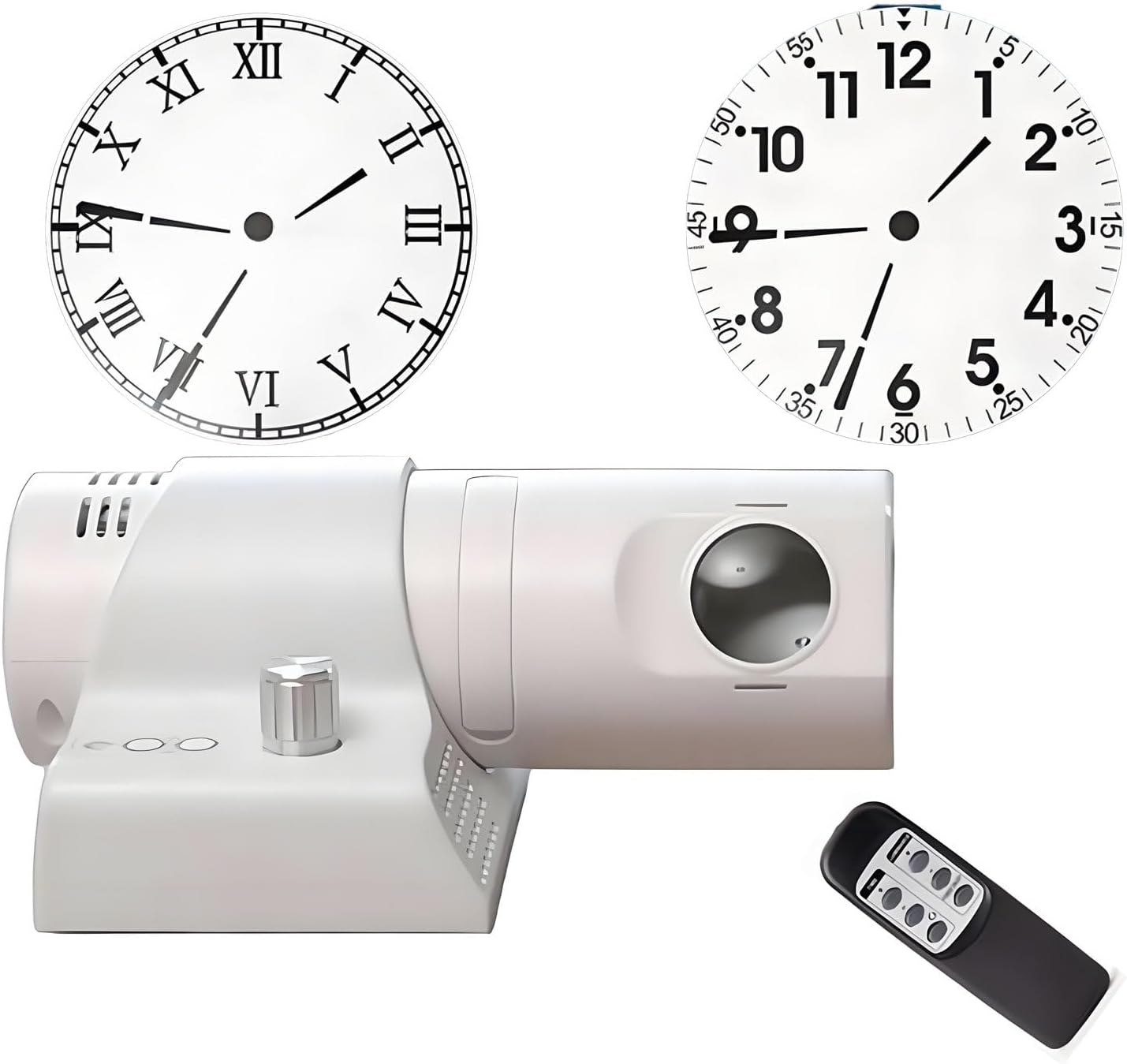 Led Projection Clock, Projection Clock for Bedroom Ceiling, Wall Projection Clock, Adjustable Brightness for Screen and Projection, 12/24h Display for Home, Bedroom, Office White