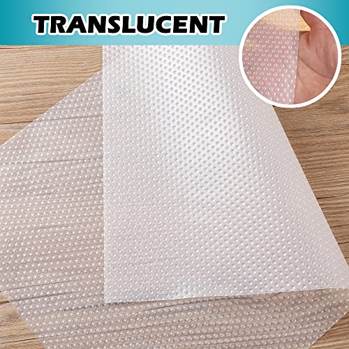 Pabusior Refrigerator Liners 8 Pcs - (17 X 17 Inch) Waterproof Translucent Fridge Liner, Washable Refrigerator Shelf Mats, Frig Gadgets Accessories Organization For Freezer Glass Drawer Shelves #TOP5