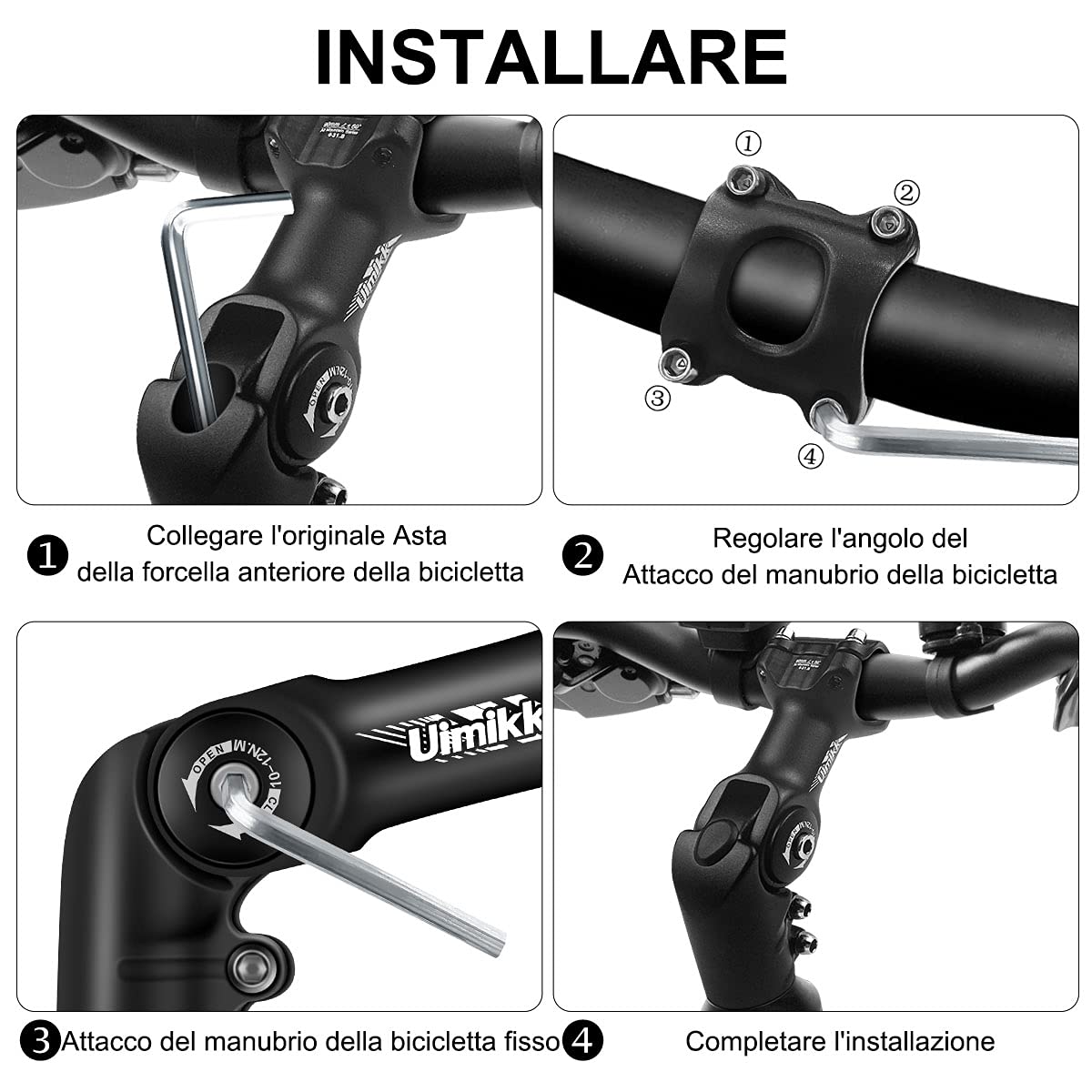 Manubrio Freeze Manubrio Bici Corto Attacchi Manubrio Bici OMJMYY