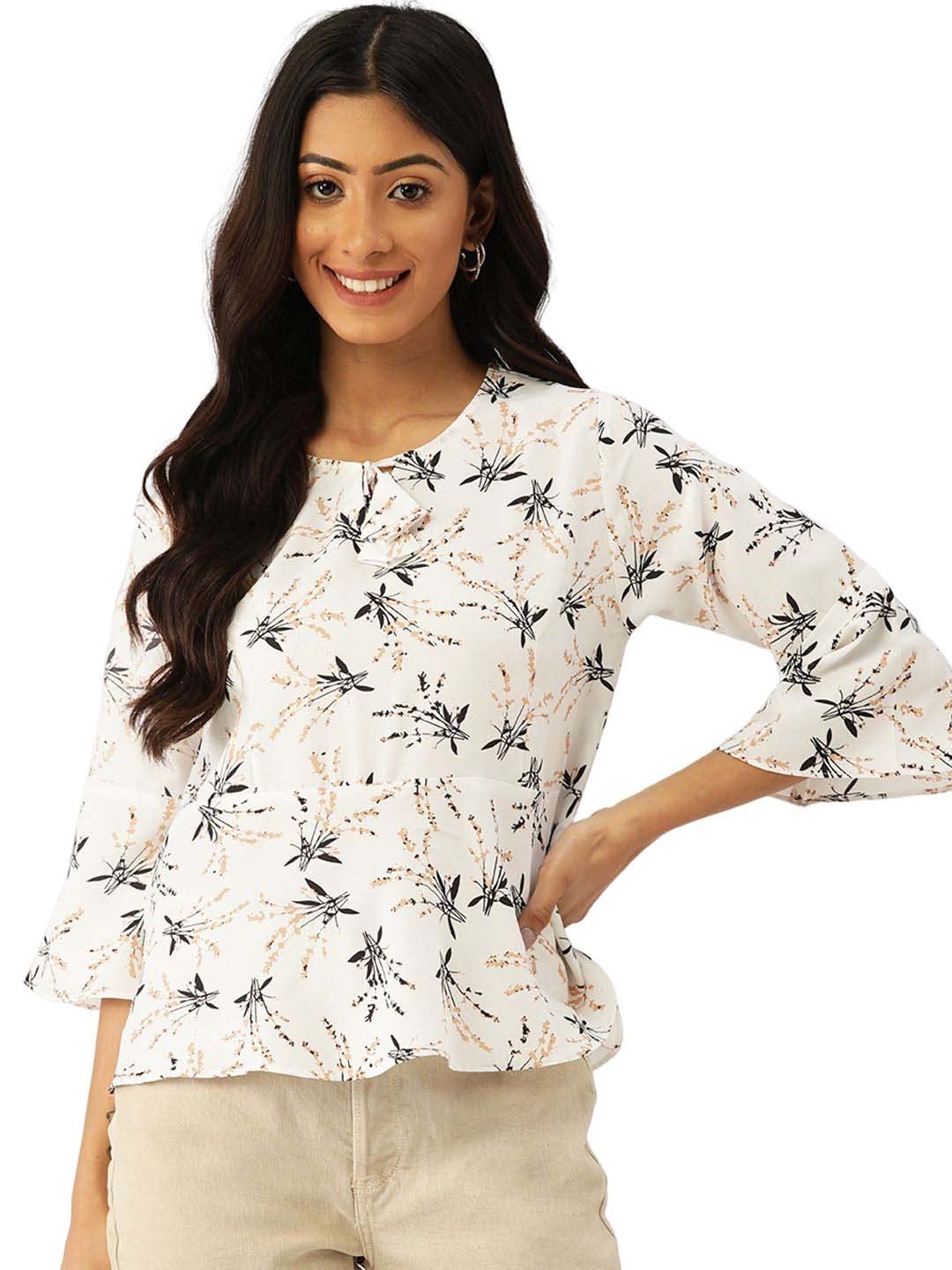 quinoa, your personal designer Quinoa Women's Polyester Star Print Top with Round Neck-picture-40