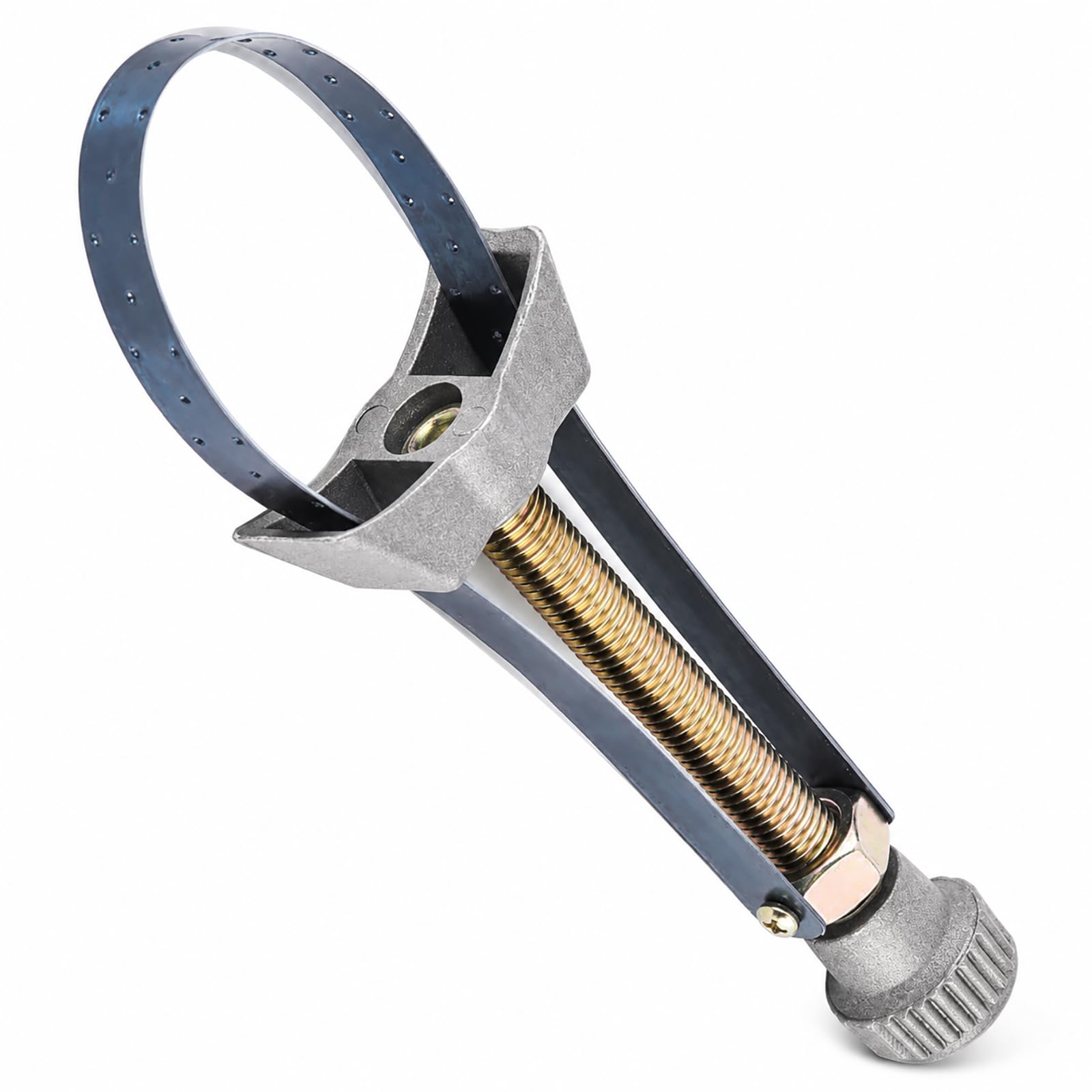 Schlüsselband, verstellbarer Durchmesser 65 – 105 mm, Universal-Riemenschlüssel, Metallband, rutschfest, mit Noppen, zum Entfernen und Installieren von Filtern auf Motorrad, Auto, LKW und Zylindern