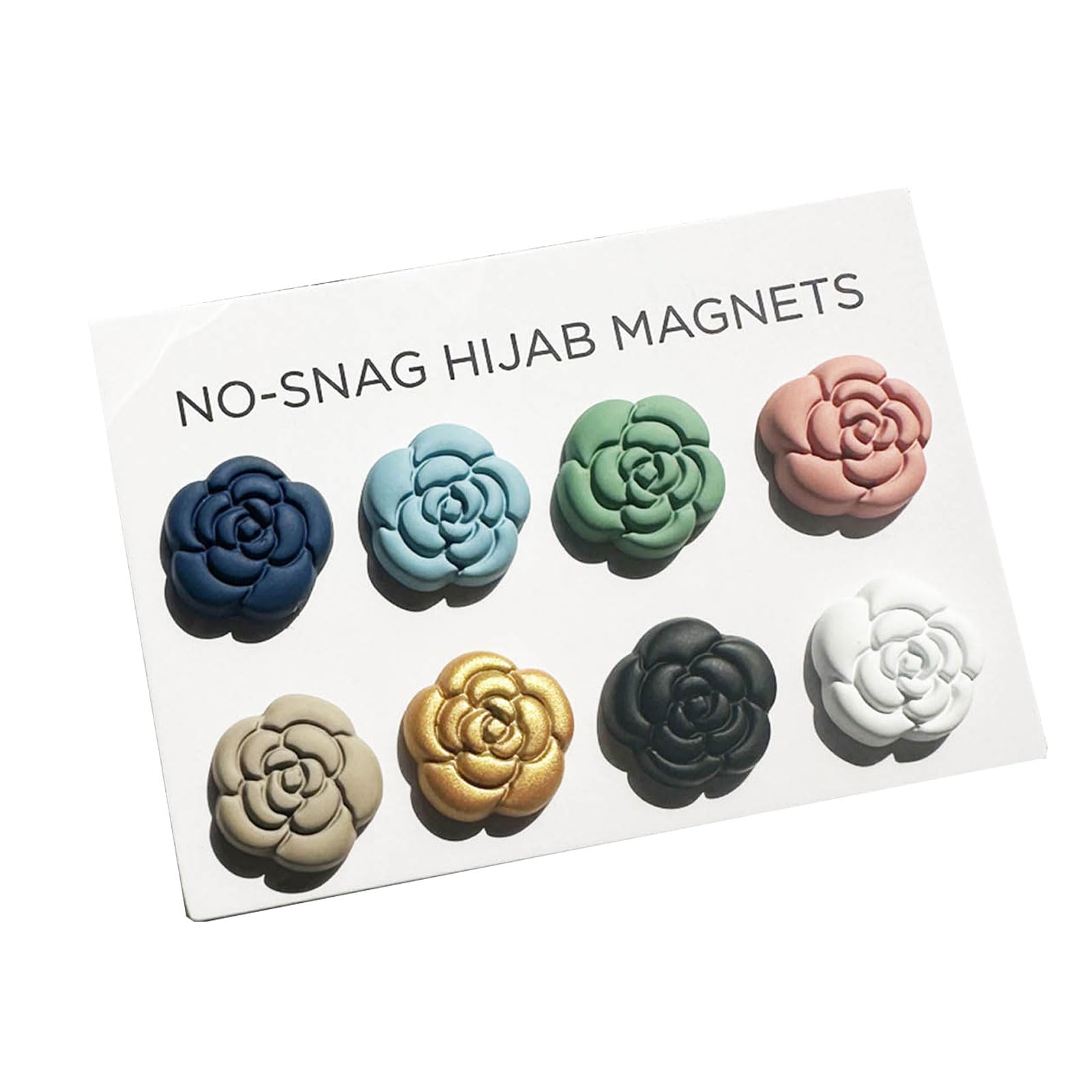 Maxtonser 8 Pairs Hijab Clasp Multi-Purpose Scarf Pins Magnetic Clasp Pinless Brooch Convenient and Secure Scarf Accessory