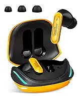 Transformers Official Bumblebee Wireless Gaming Earbuds, Bluetooth 6.0 Headphones, Open Mech Case with LED Lights, 24H Battery, IPX3 Waterproof, in-Ear Headphones for iPhone Android - Yellow