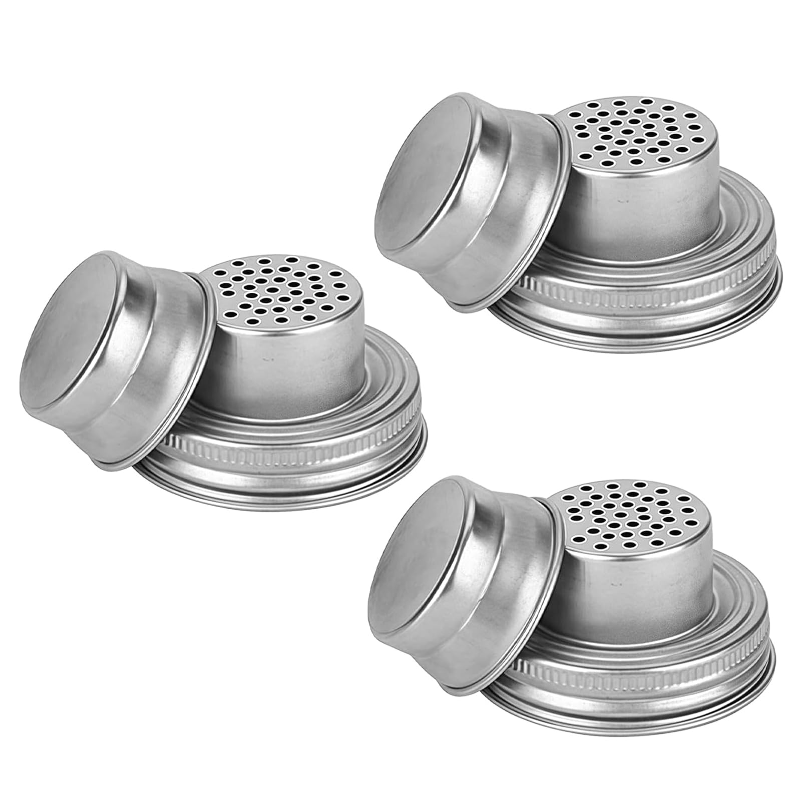 HDOYTXXM Durability 304 Steel Cocktails Shaker Lid Nonslip Grip Dishwasher Safe Jar Caps Replacement Accessories for Kitchen Use Steel Cocktails Shaker Lid