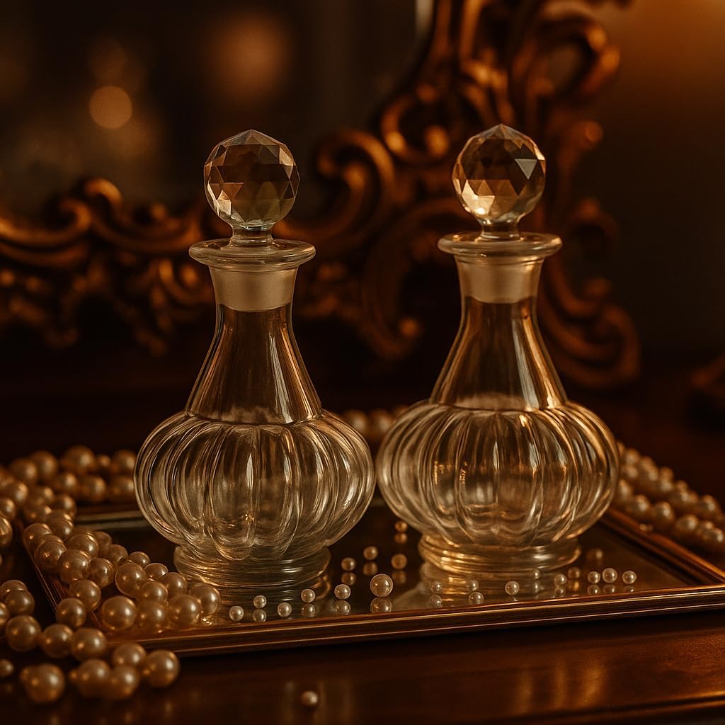 SHOBHANA ENTERPRISES 150ml Royal Empty Refillable Glass Bottle with stopper Cap for DIY Perfume, Attar, Essential Oils,Rose Water Pack of 02 pcs size 9 * 9 * 16-image-40