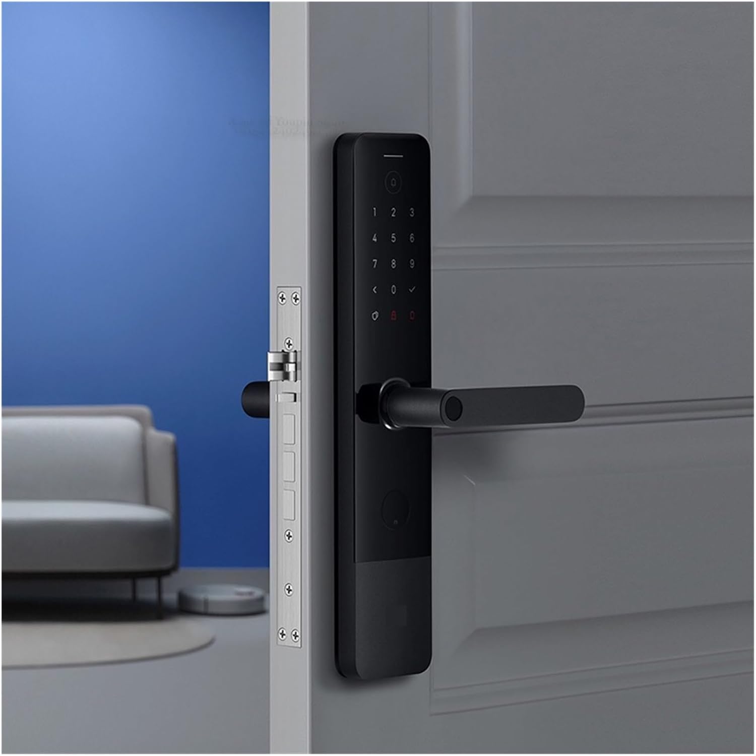 Smart lock, fingerprint lock. Smart Door Lock E Fingerprint Password Bluetooth Unlock Detect Alarm Work compatible for Mi Home App Control with Doorbell 6 61jB6 mz9ZL. AC SL1500