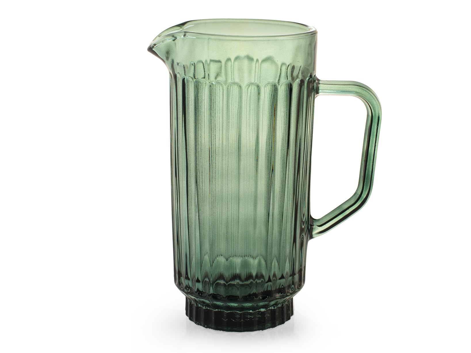 Pichet Athéna en verre travaillé vert 1L ultra résistant et durable