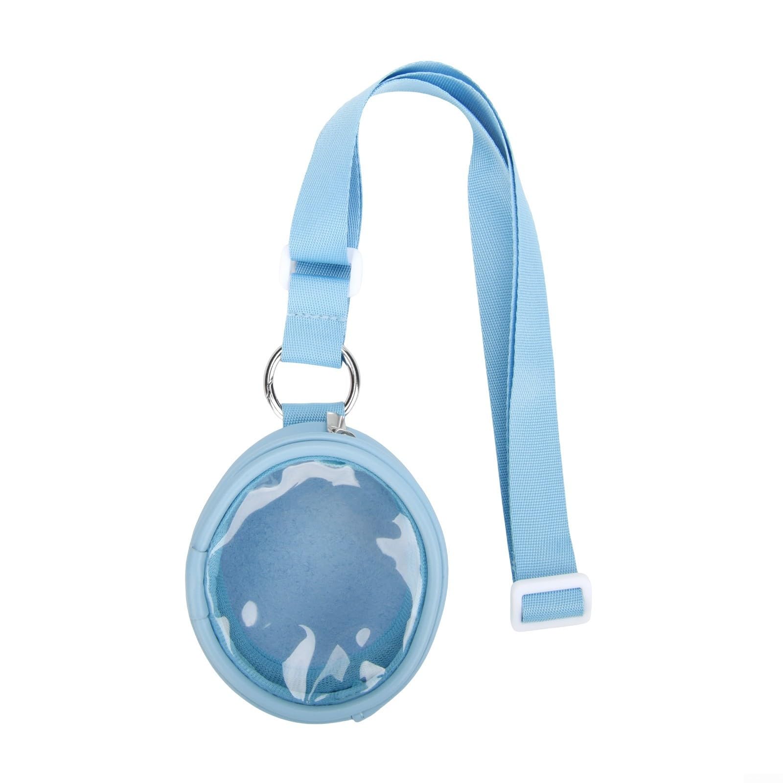 Vidonergy Storage Bag For Tamagotchi Paradise Electronic Pet, Nylon And Clear for TPU Protective Case With Metal Buckle, Soft Inner Lining, Compact Travel Pouch(Blue)