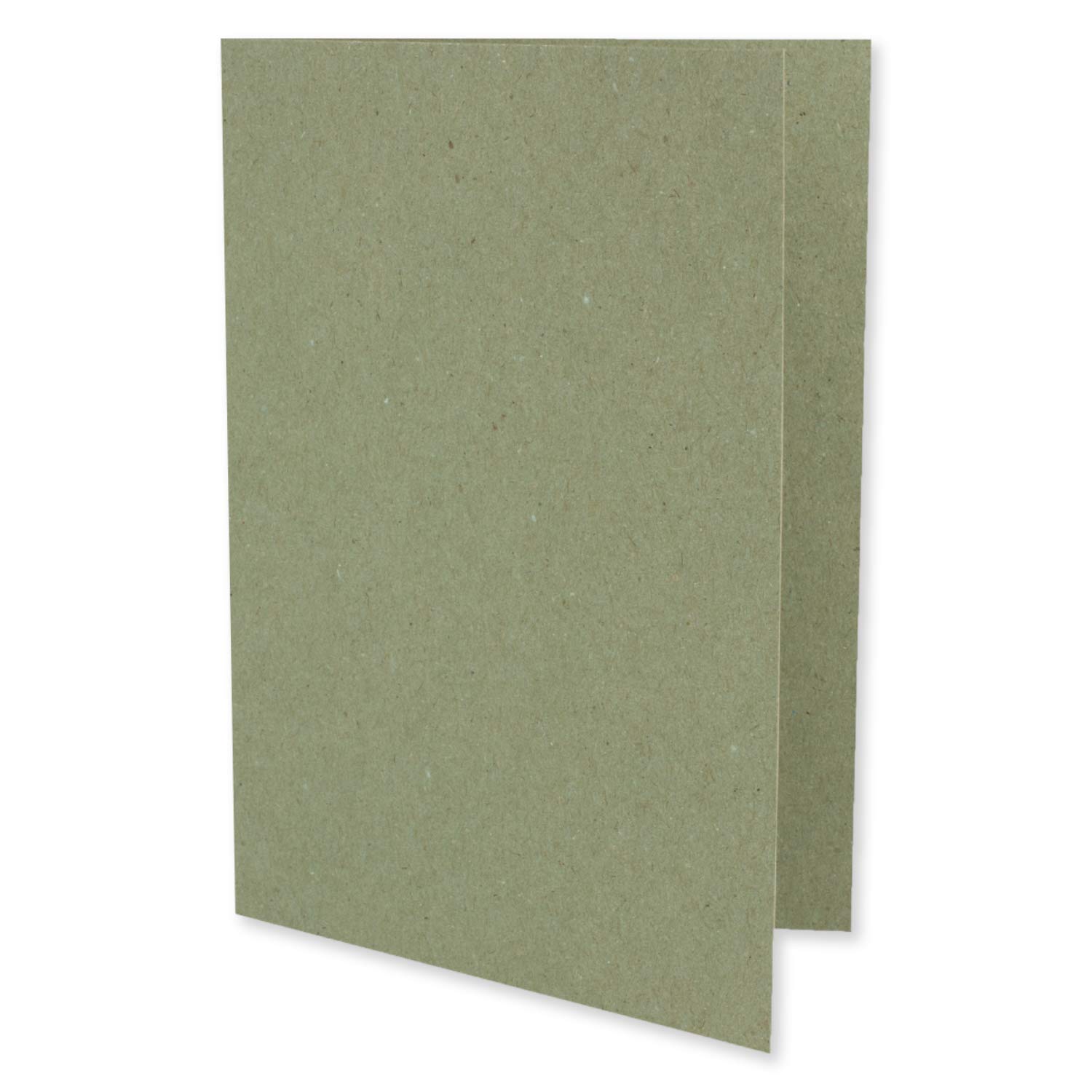NEUSER PAPIER 10x green vintage kraft paper folding cards Set including envelopes and inserts DIN A6-10.5 x 14.8 cm green recycled blank - Image 3