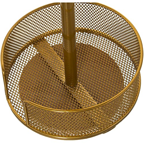 Support essuie-tout doré rotatif pour découper le papier d'une main - 4