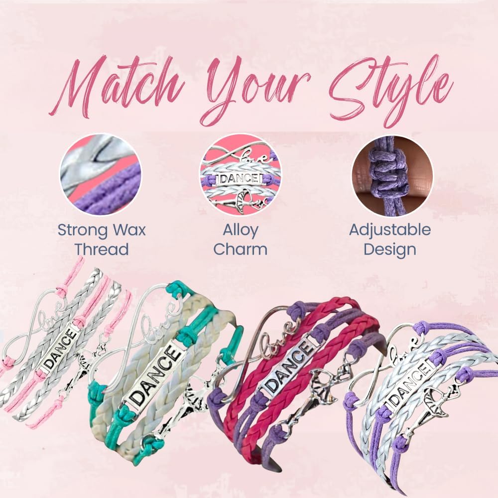 Infinity Collection Dance Bracelet- Girls Dance Jewelry - Gift For Dance Recitals, Dancers and Dance - Image 4