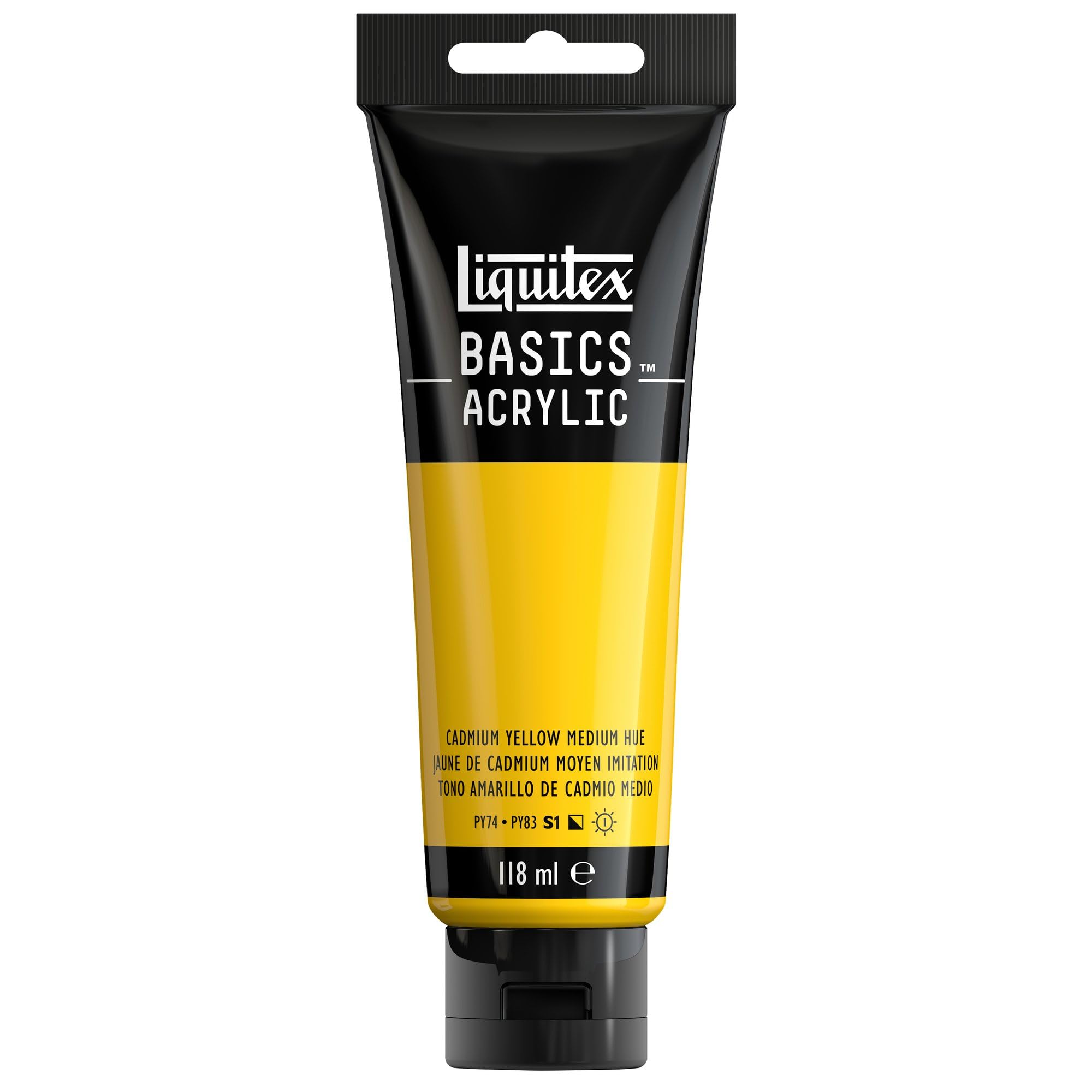 Artist Quality Cadmium Yellow Acrylic Paint - 118 ml - Perfect for Mixed Media