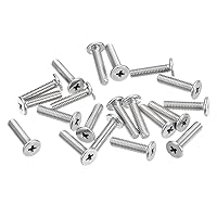 Vista 1 de uxcell M3-0.5 x 12 mm 20 piezas Tornillos de cabeza plana redonda 304 Acero inoxidable Phillips Drive Tornillos de máquina Hardware para conexión