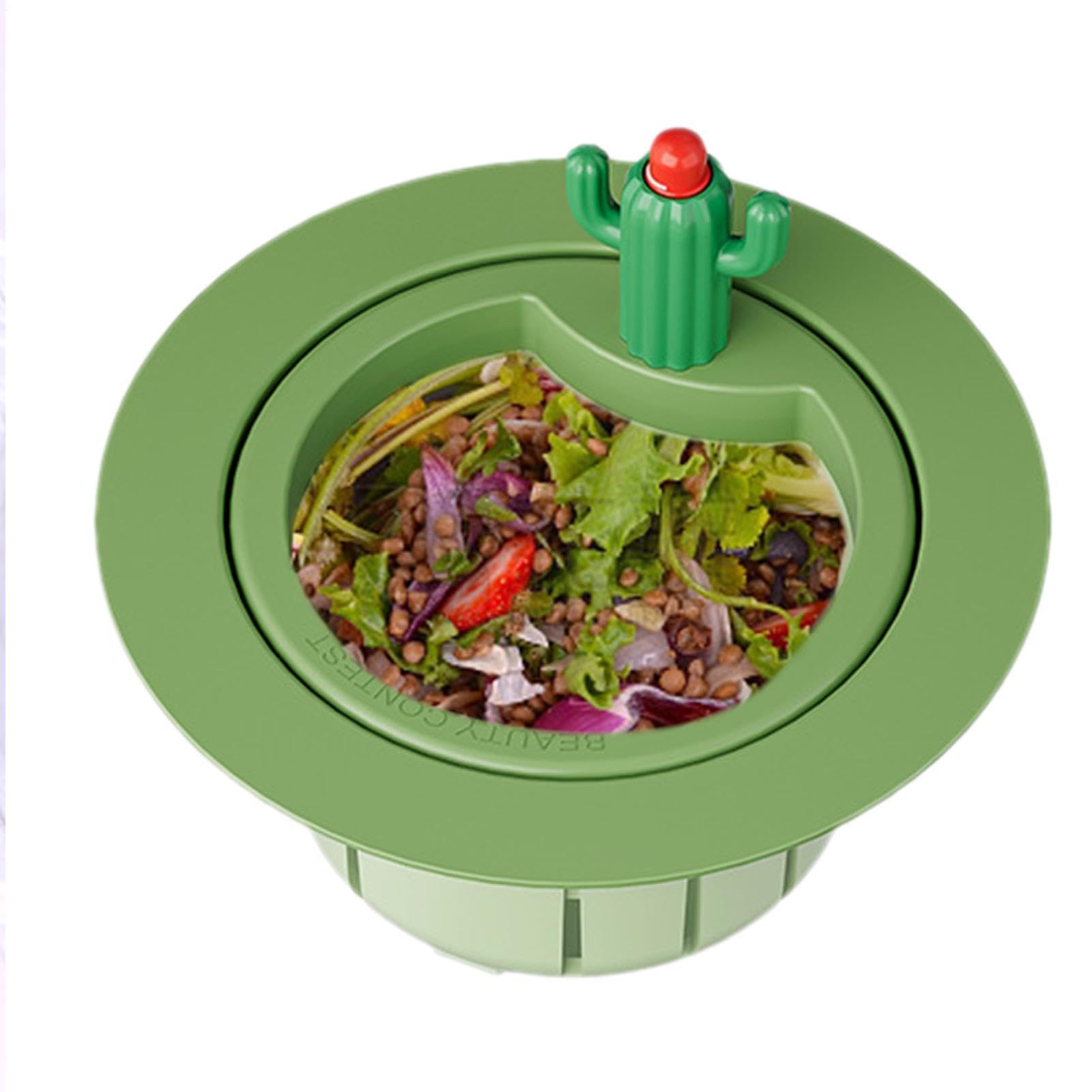 Filtre Évier Cuisine Cactus, Crépine Évier Anti-Obstruction avec Vidange Automatique, BouchonÉvier Design Universel en ABS, Panier Filtre Résidus Alimentaires pourÉvier et Égout