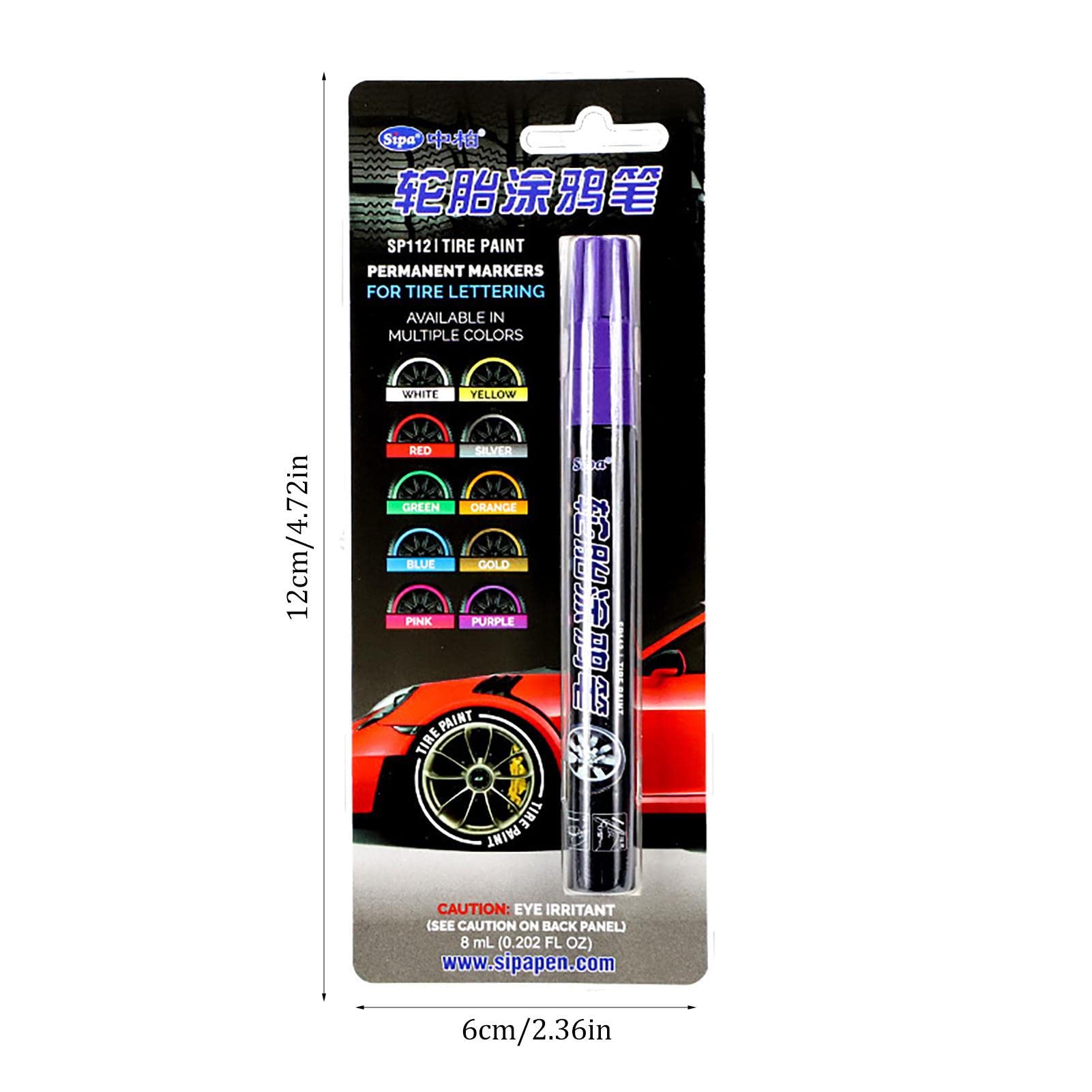 Pennarello Per Pneumatici Auto | Impermeabile E Resistente | Bianco E Altri Colori | Per Gomma, Metallo, Vetro - Foto 8