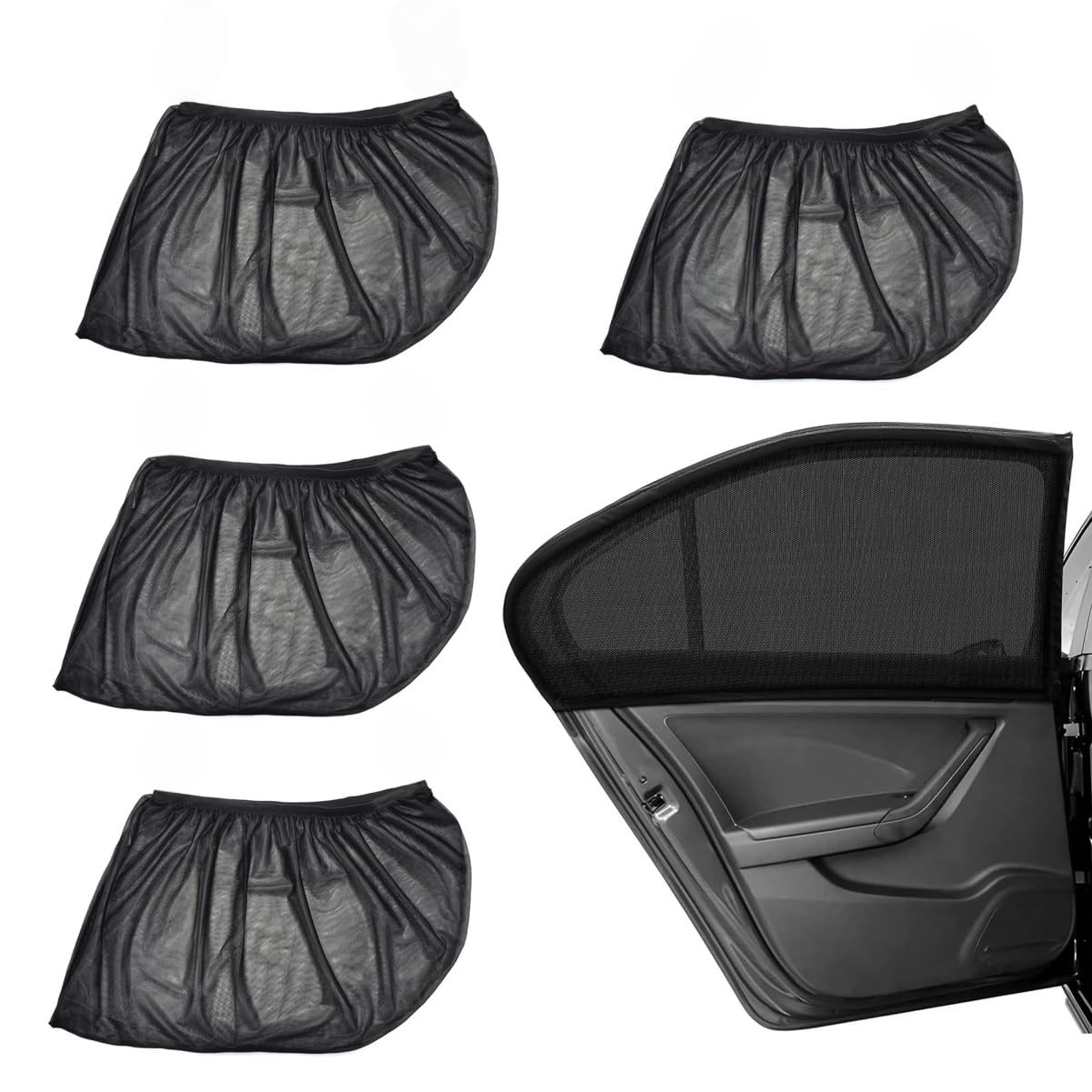 4 Pack Car Window Sun Shade Car Mosquito Net for Hyundai Kona 1 & N-Line (2017-2023, Kompakt), Window Shades UV Protection Breathable Mesh Window Covers