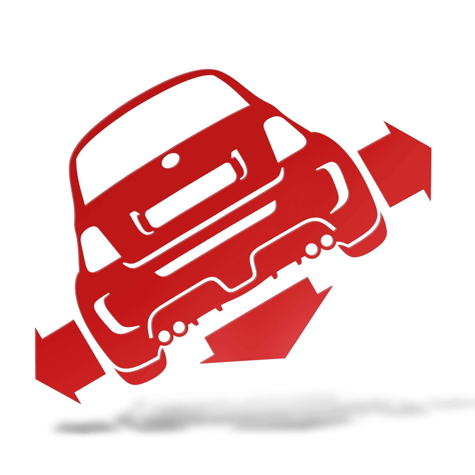Tuning Sticker Autocollant - FIAT - 500 - Kit doubles bandes latérales - Rose - Résistant UV - Auto