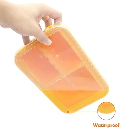 Miniatura 6 de Bandejas de silicona para congelador con tapa, bandejas extra grandes para cubitos de hielo para inmersión en frío o enfriadores, molde de bloque de
